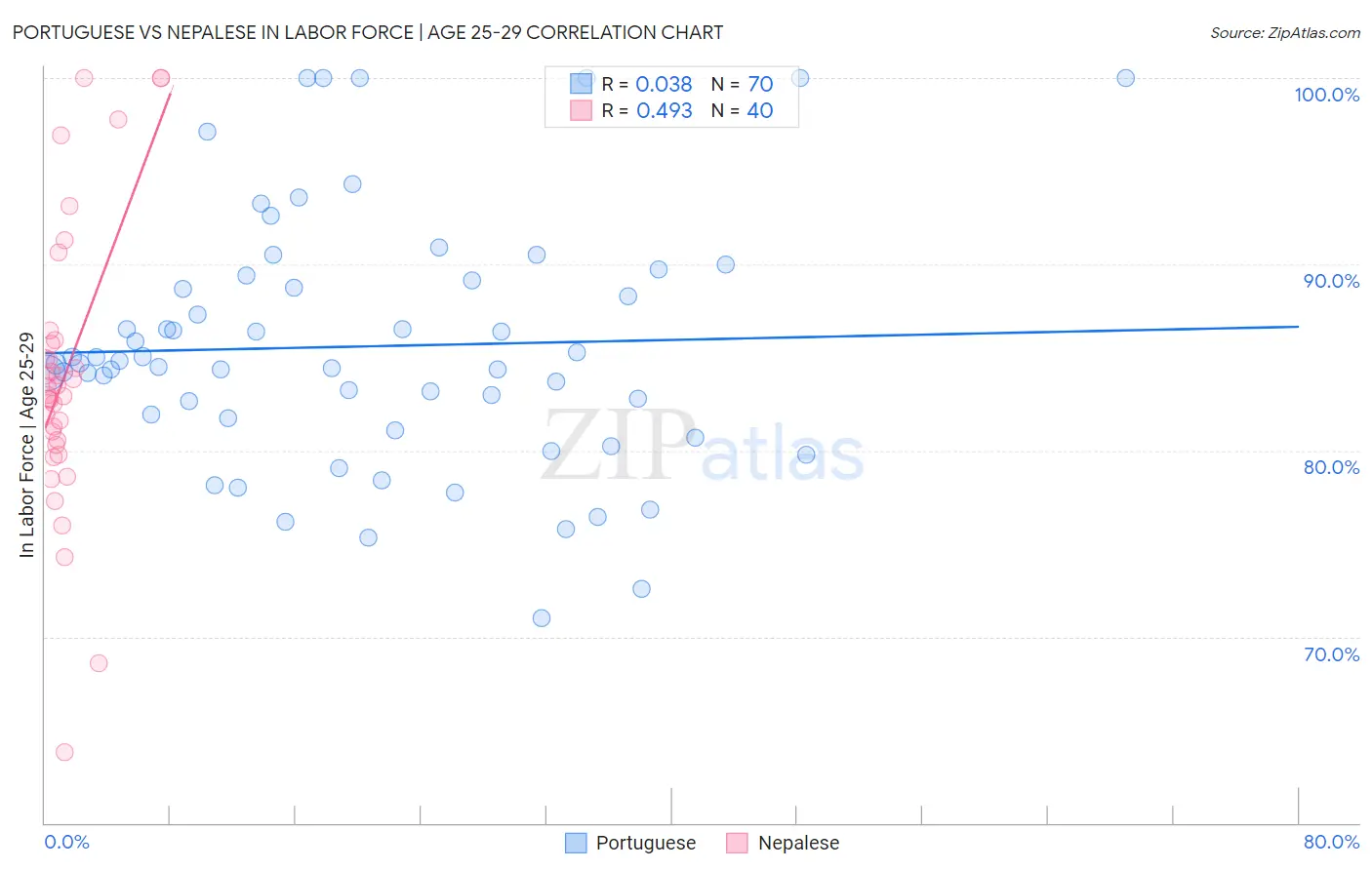 Portuguese vs Nepalese In Labor Force | Age 25-29