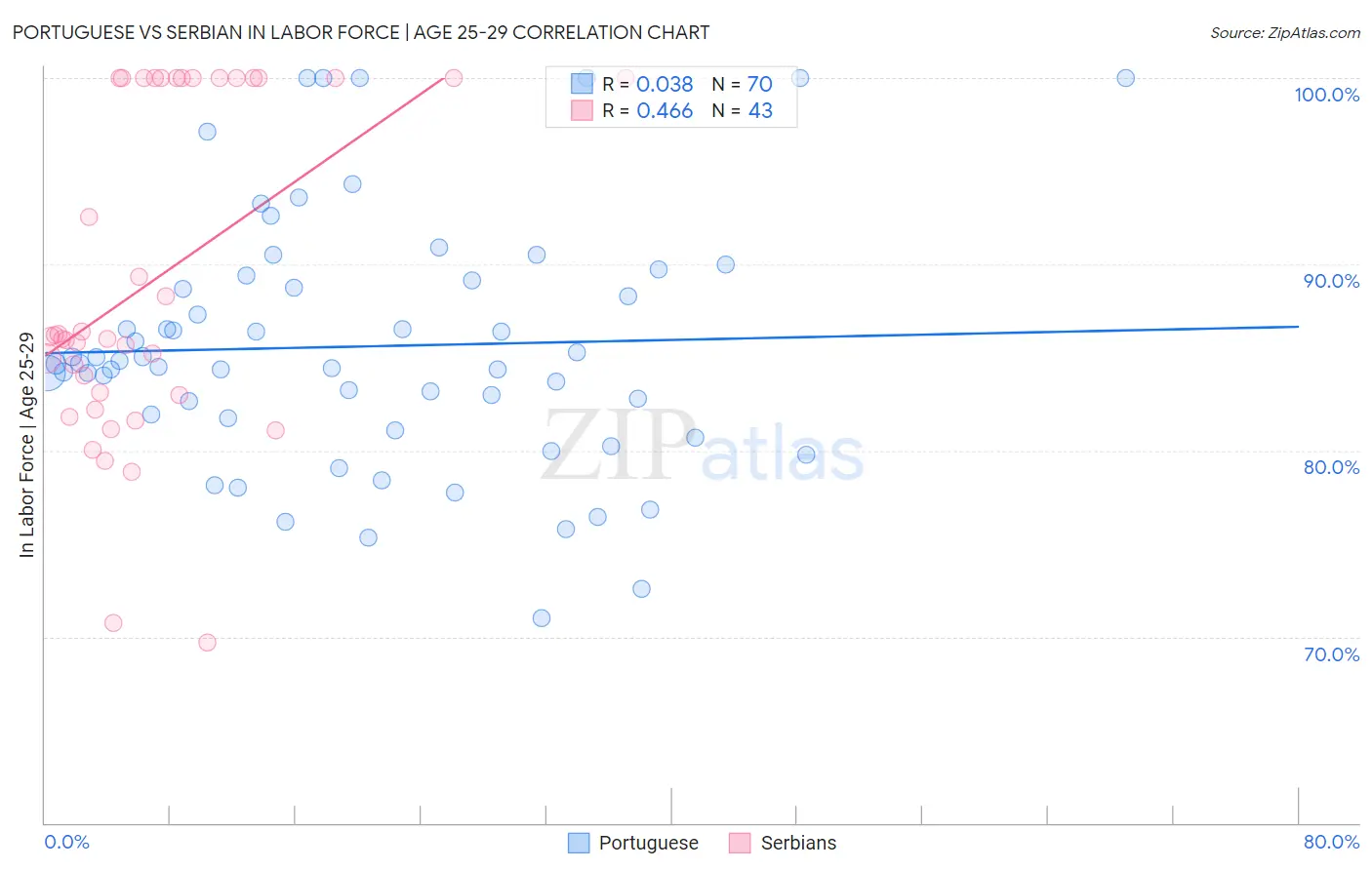 Portuguese vs Serbian In Labor Force | Age 25-29