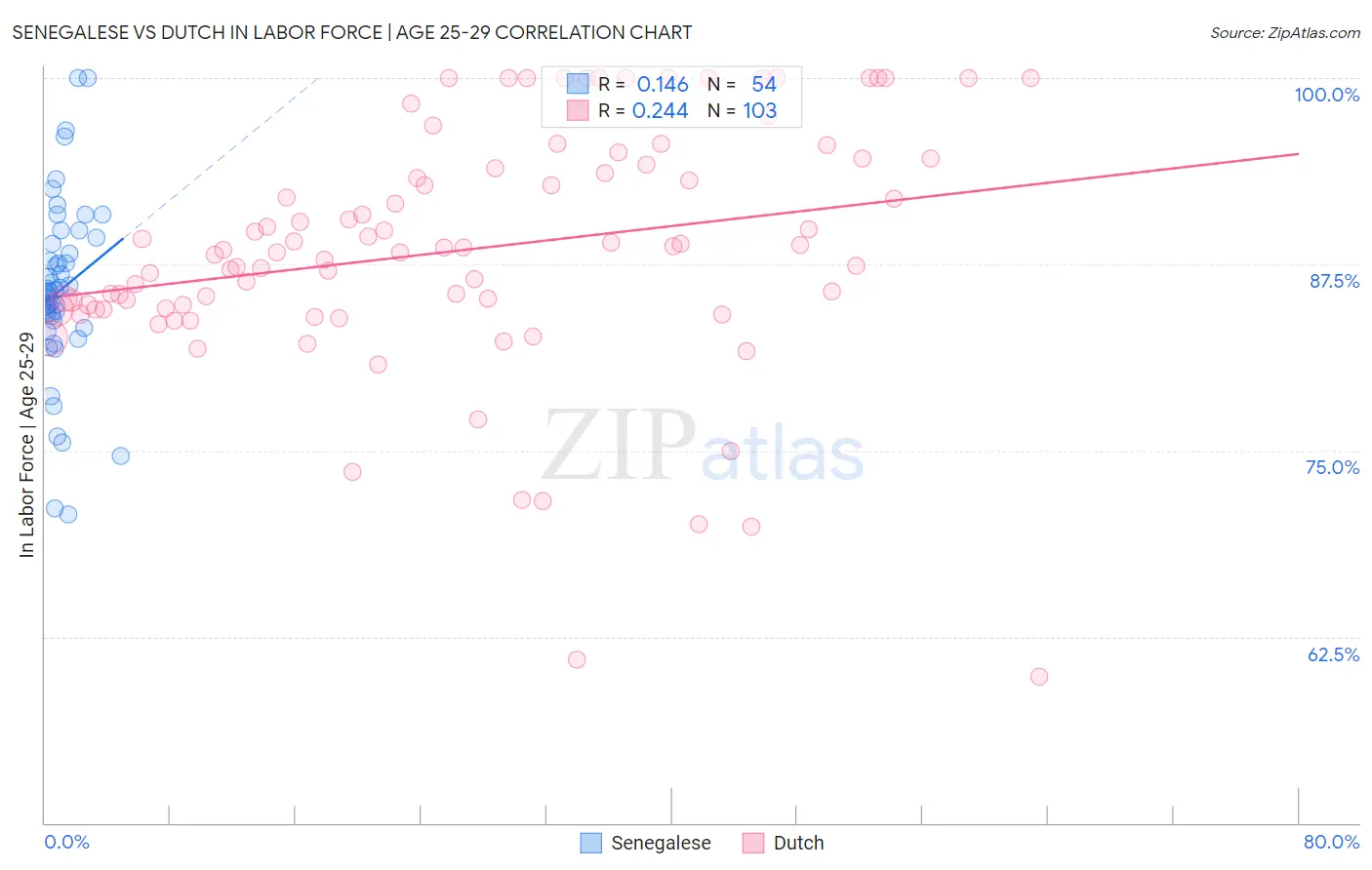 Senegalese vs Dutch In Labor Force | Age 25-29