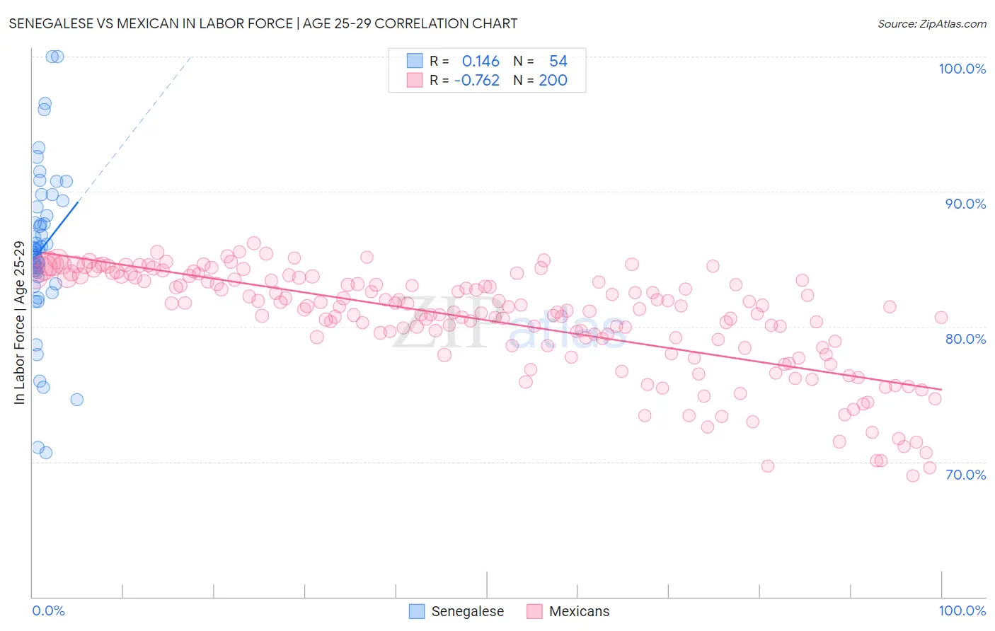 Senegalese vs Mexican In Labor Force | Age 25-29