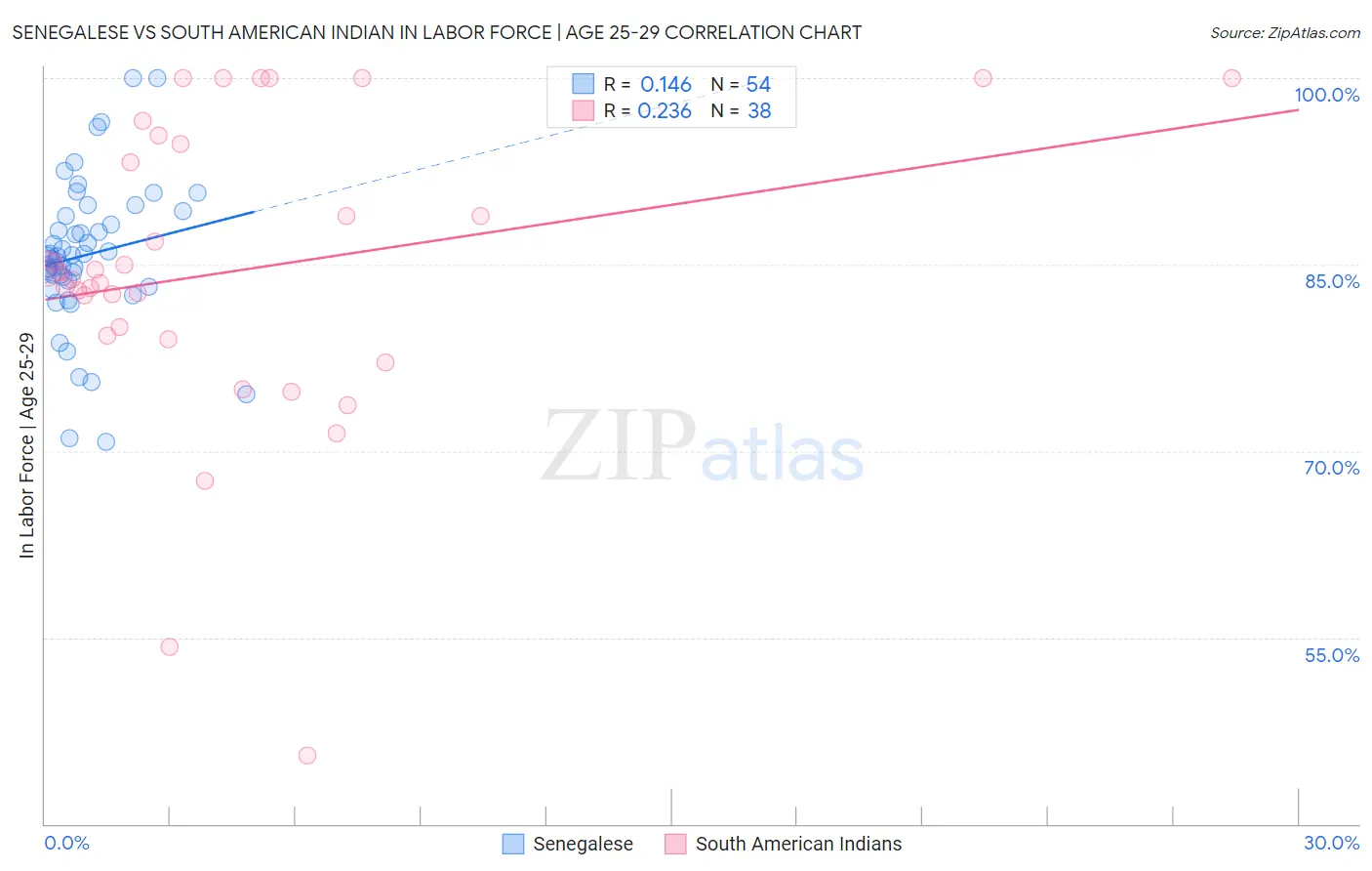 Senegalese vs South American Indian In Labor Force | Age 25-29