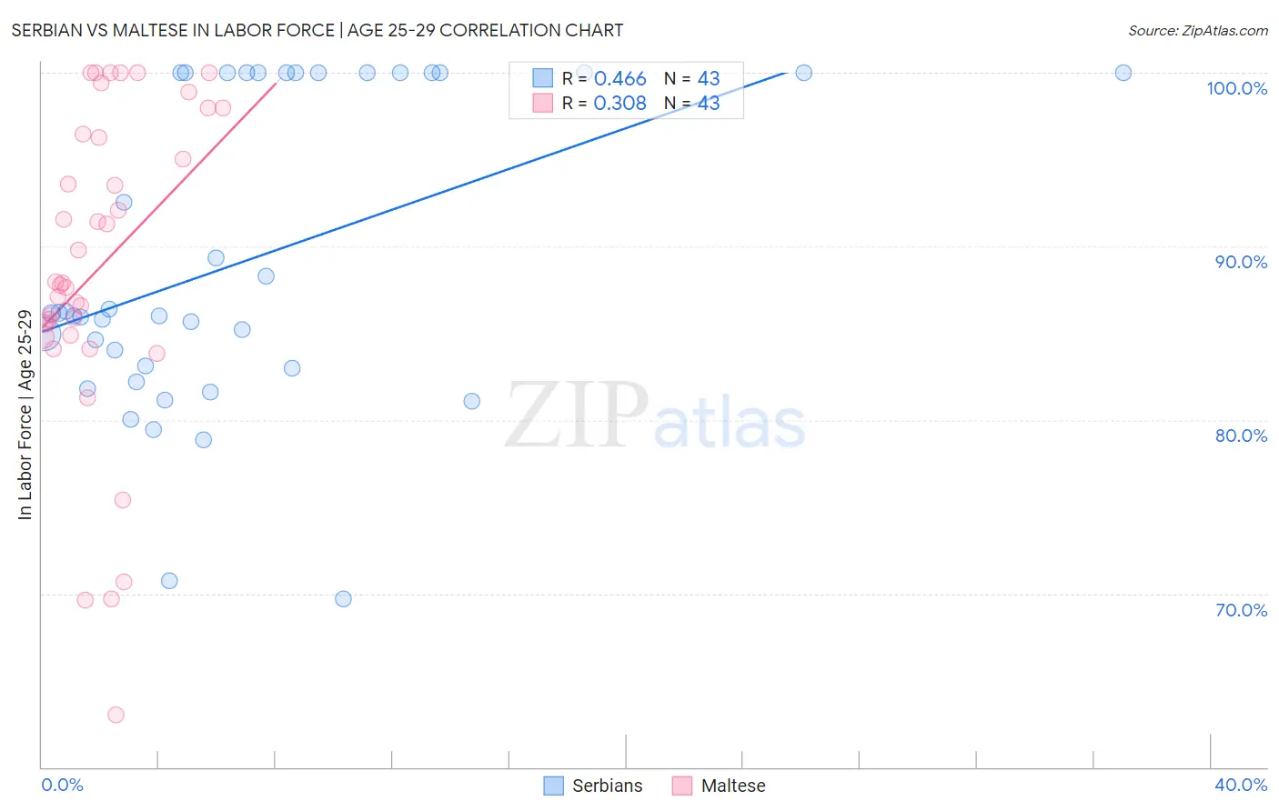 Serbian vs Maltese In Labor Force | Age 25-29