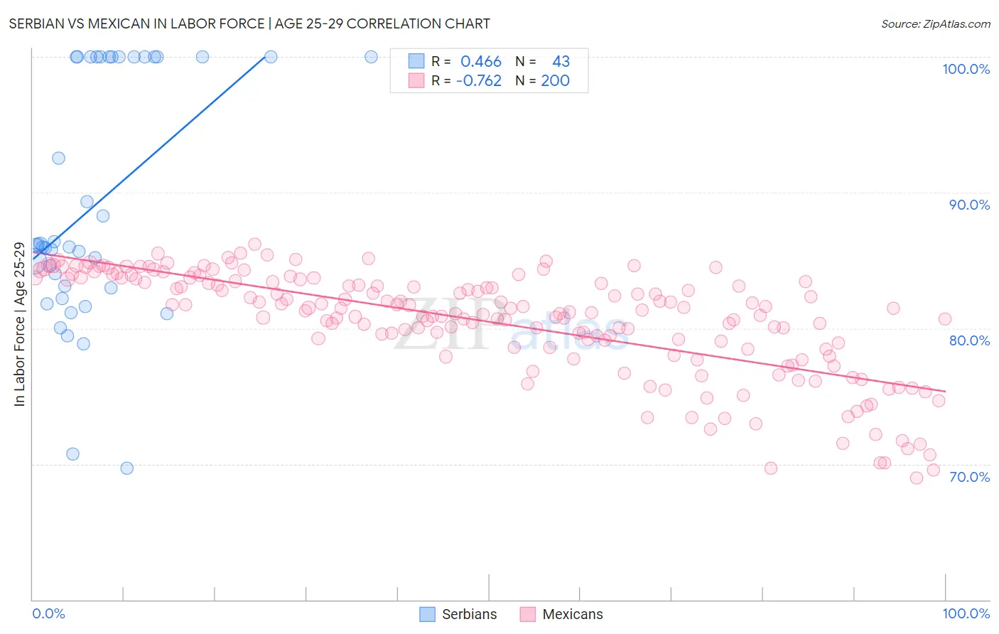 Serbian vs Mexican In Labor Force | Age 25-29