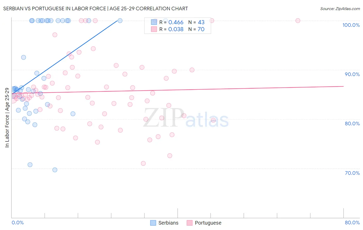 Serbian vs Portuguese In Labor Force | Age 25-29