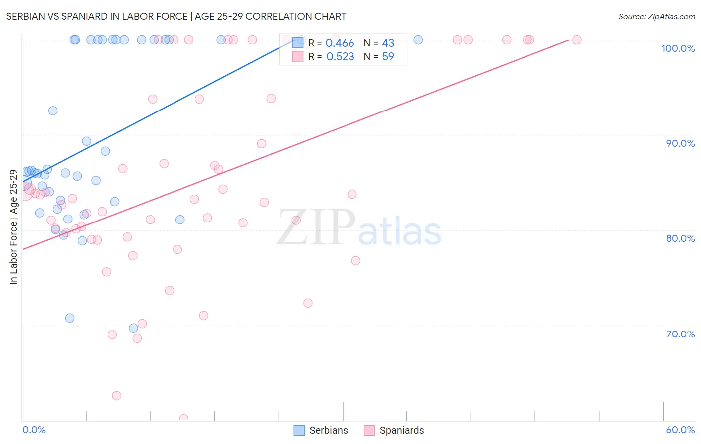 Serbian vs Spaniard In Labor Force | Age 25-29