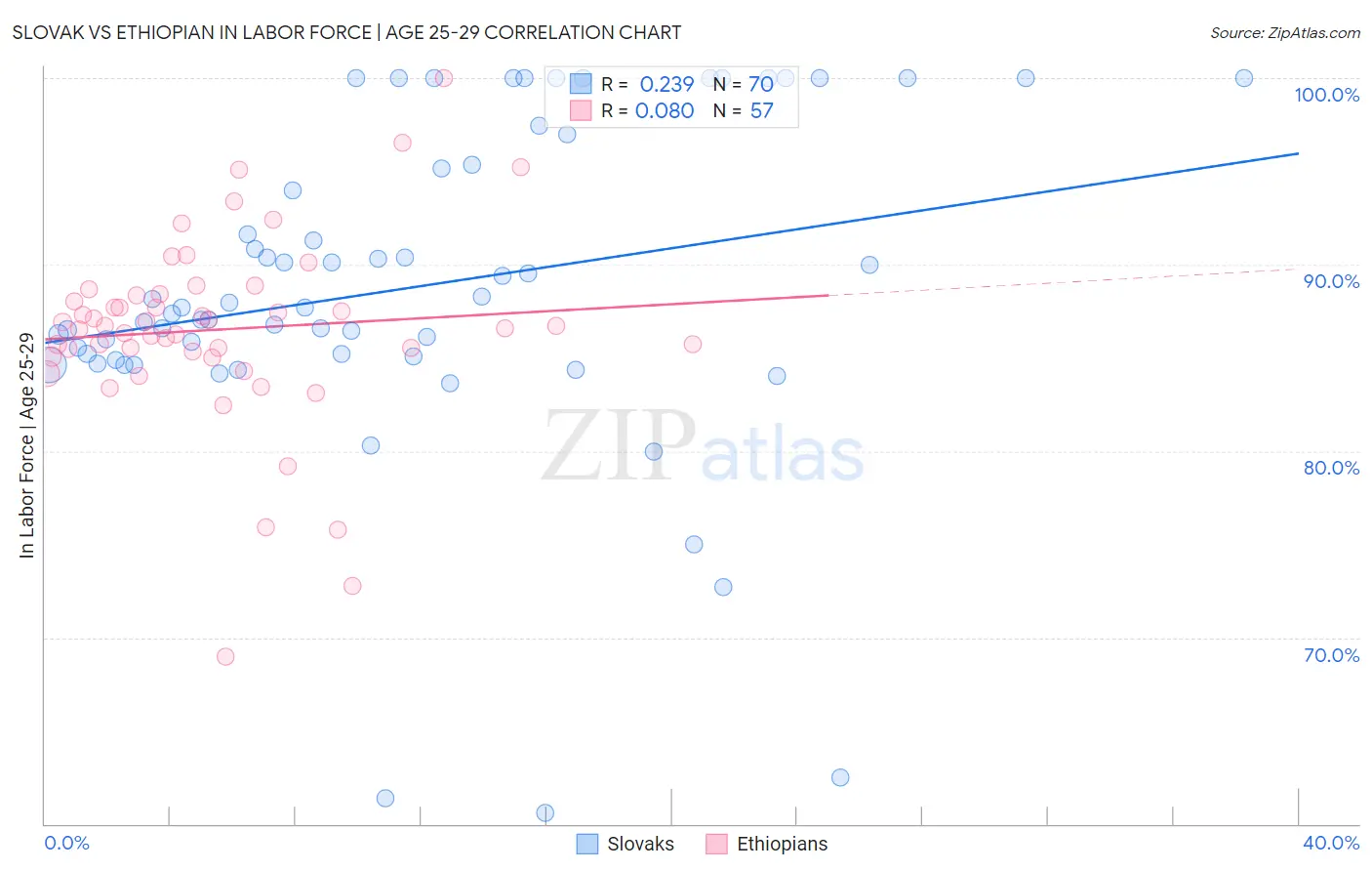 Slovak vs Ethiopian In Labor Force | Age 25-29