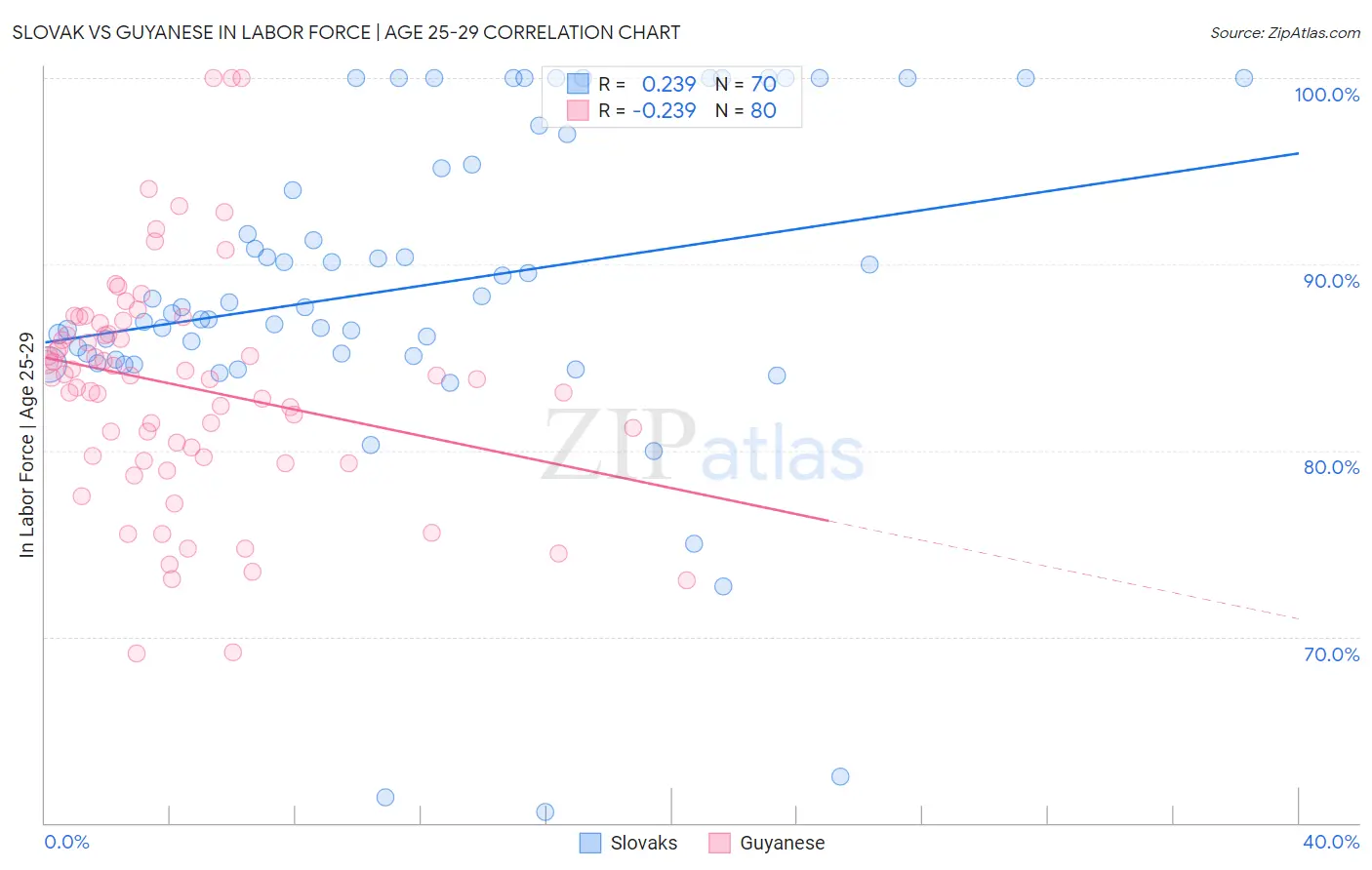 Slovak vs Guyanese In Labor Force | Age 25-29