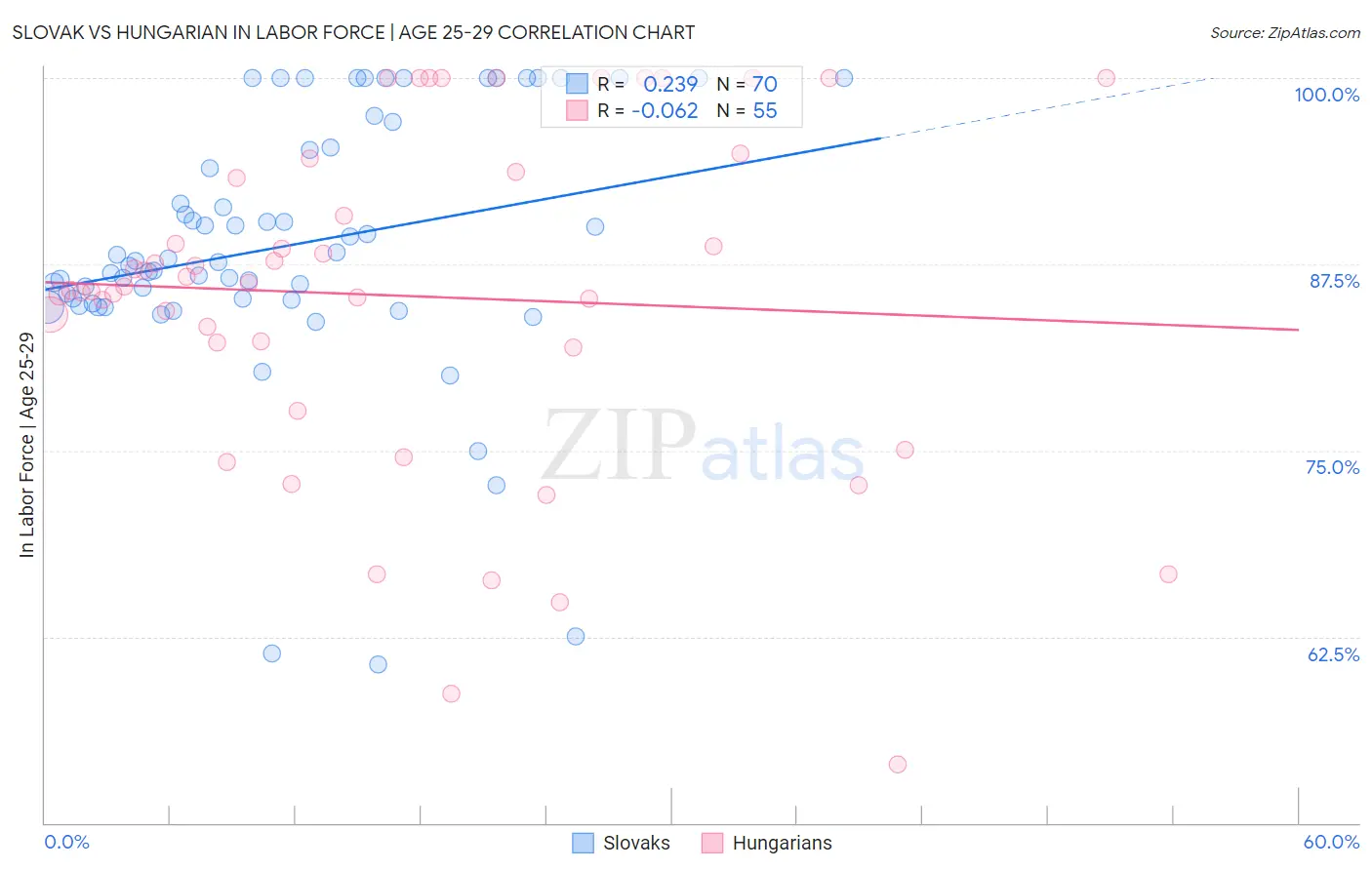 Slovak vs Hungarian In Labor Force | Age 25-29