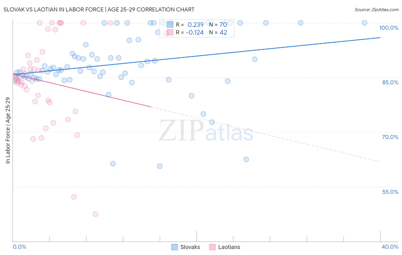 Slovak vs Laotian In Labor Force | Age 25-29