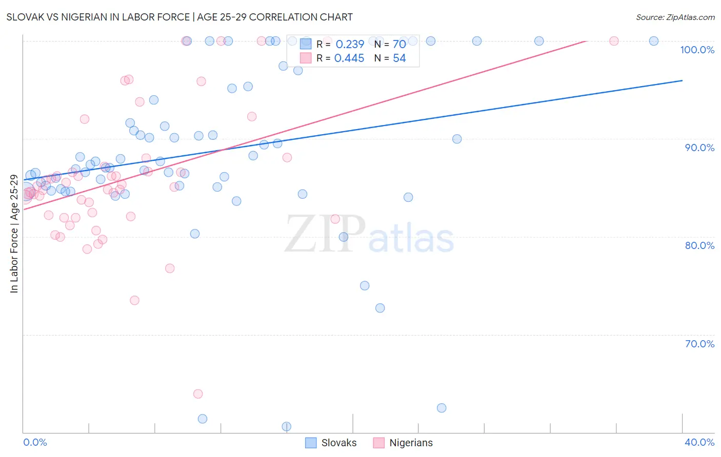 Slovak vs Nigerian In Labor Force | Age 25-29