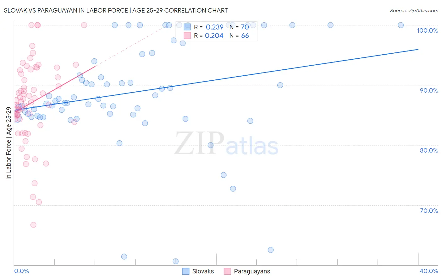 Slovak vs Paraguayan In Labor Force | Age 25-29