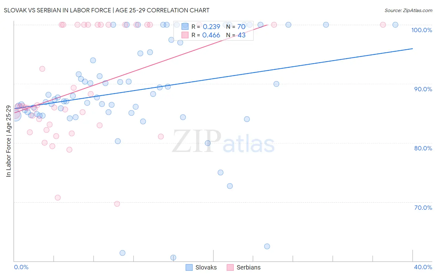 Slovak vs Serbian In Labor Force | Age 25-29
