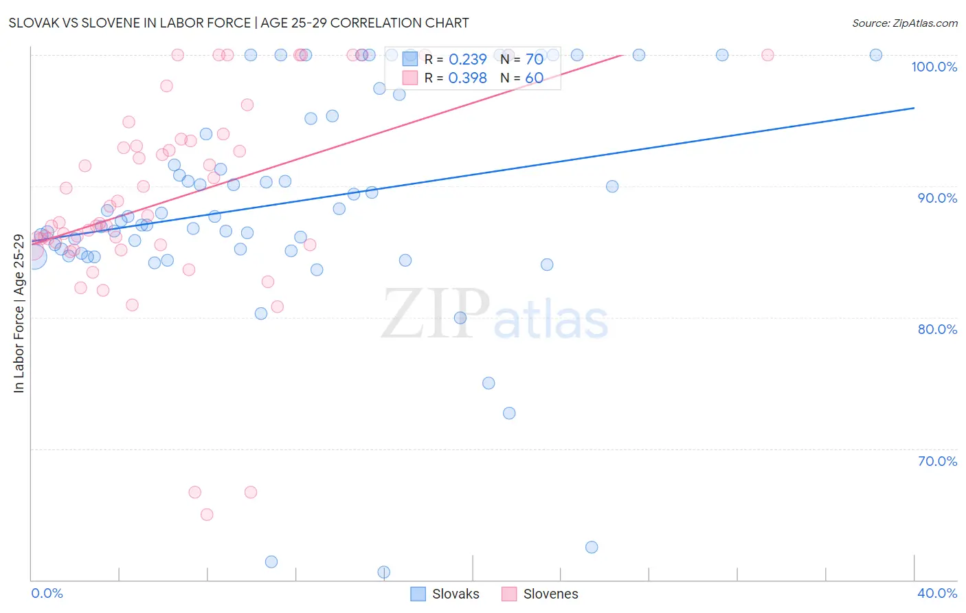 Slovak vs Slovene In Labor Force | Age 25-29