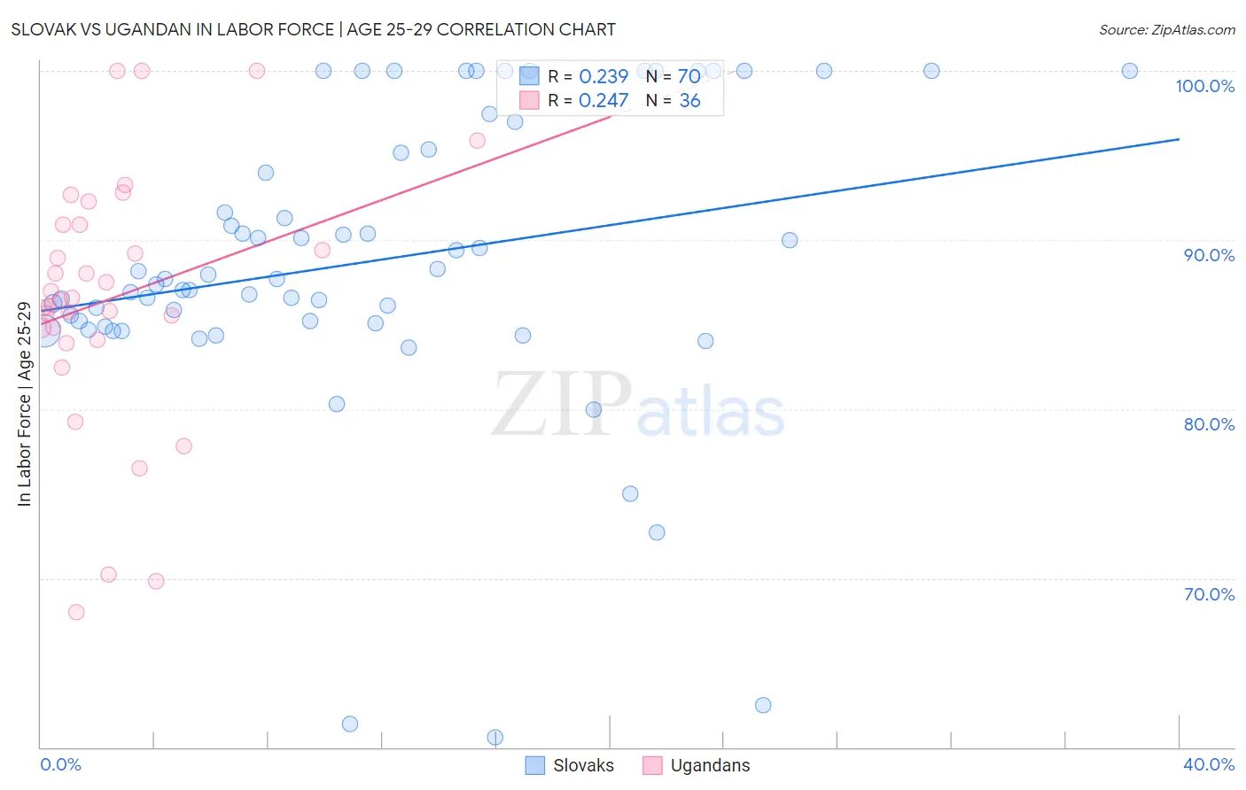 Slovak vs Ugandan In Labor Force | Age 25-29