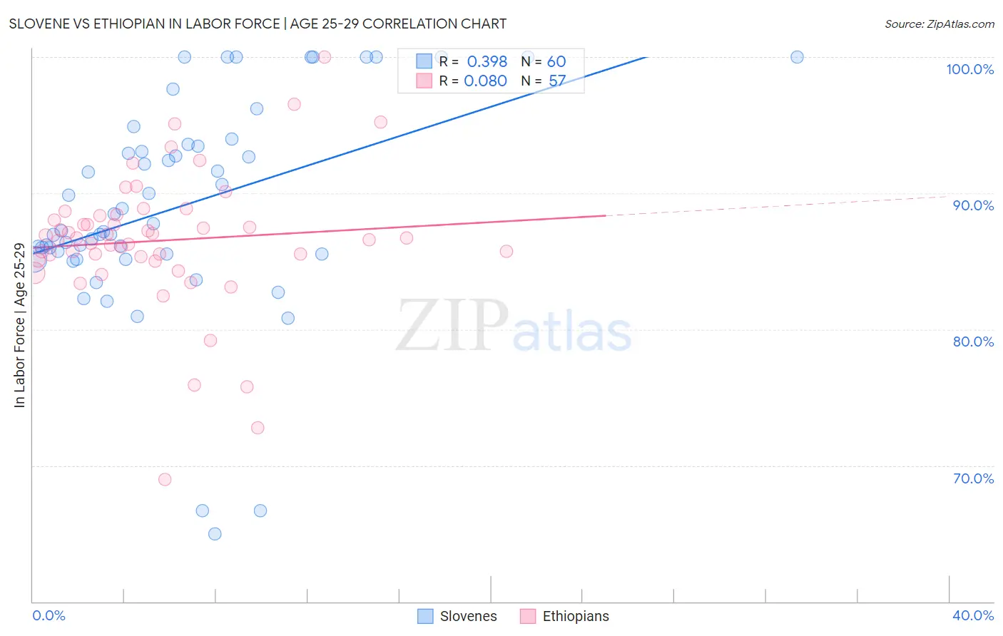Slovene vs Ethiopian In Labor Force | Age 25-29