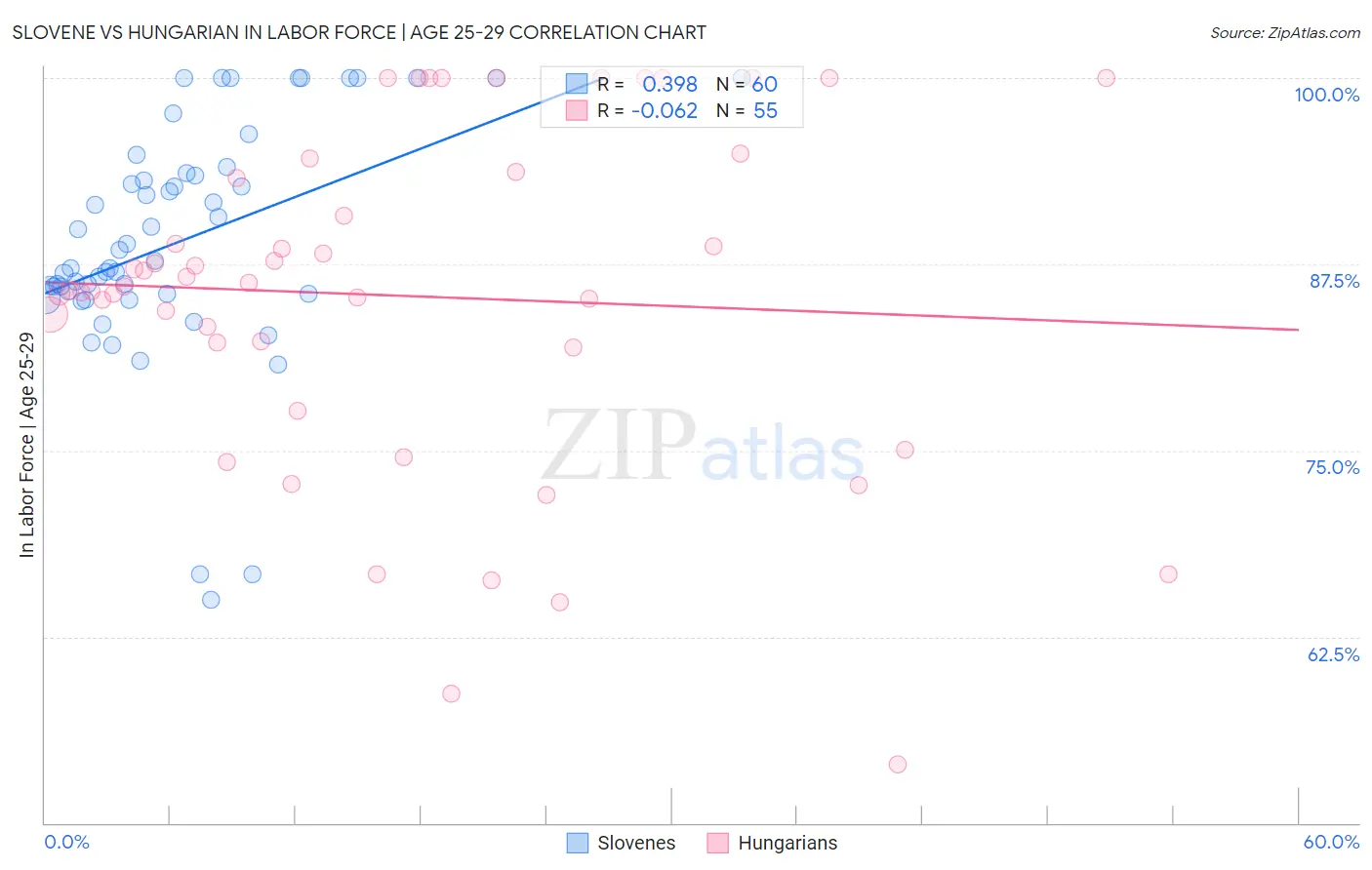 Slovene vs Hungarian In Labor Force | Age 25-29