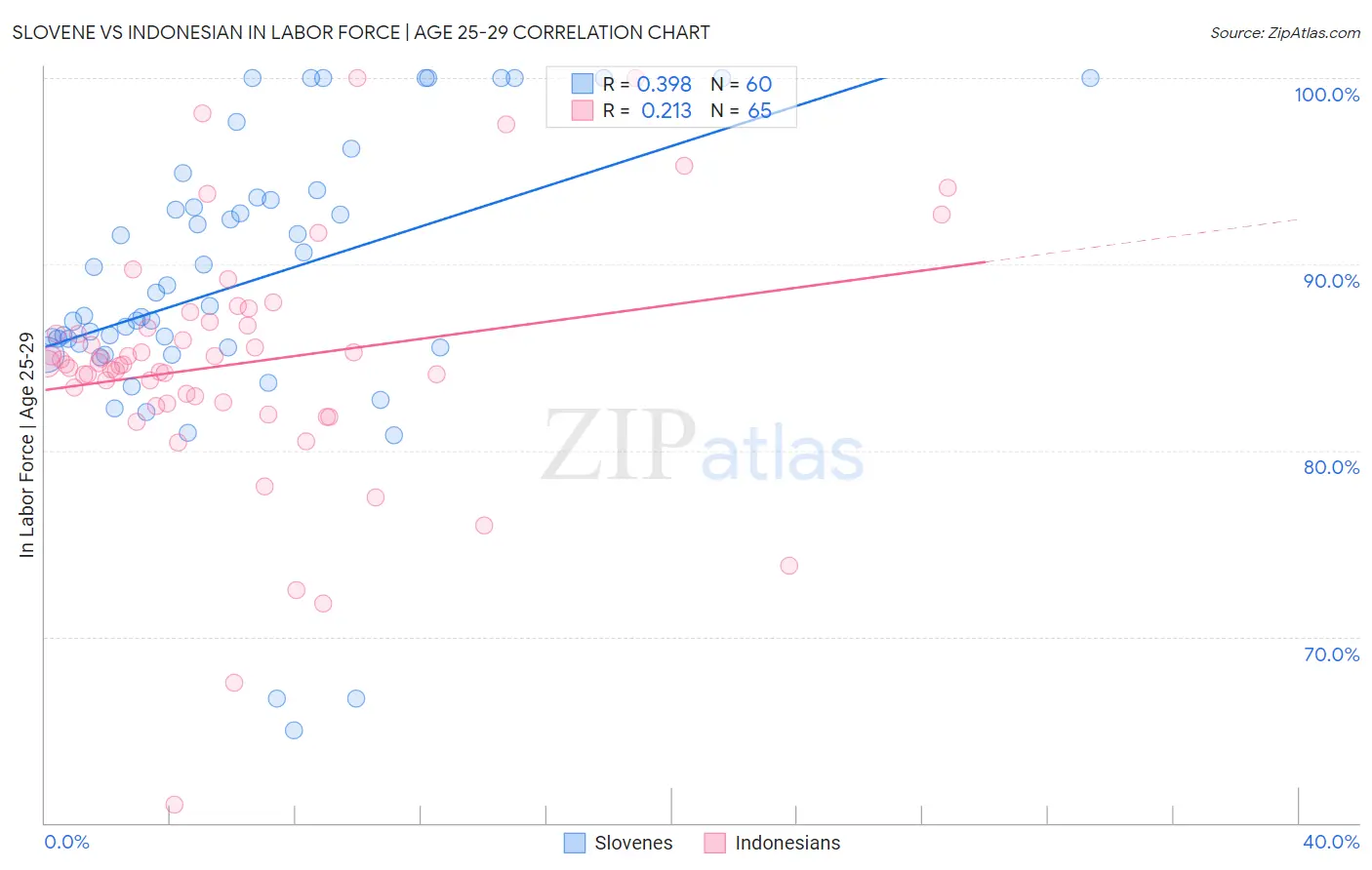 Slovene vs Indonesian In Labor Force | Age 25-29