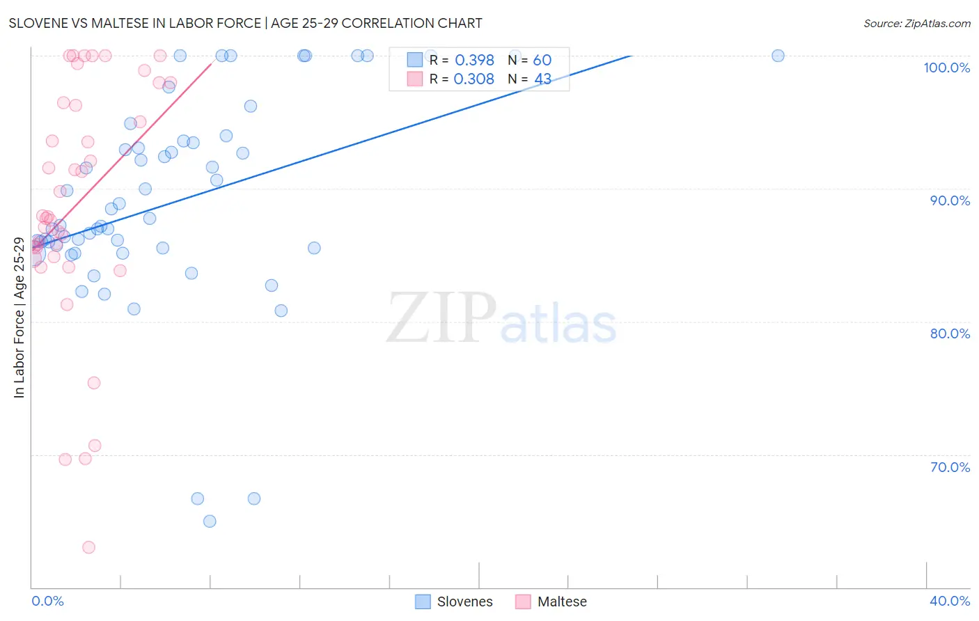 Slovene vs Maltese In Labor Force | Age 25-29