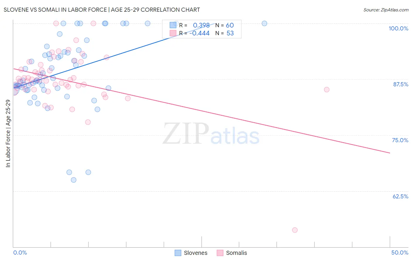 Slovene vs Somali In Labor Force | Age 25-29