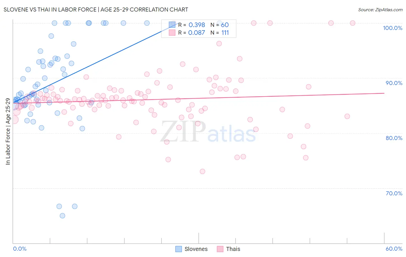 Slovene vs Thai In Labor Force | Age 25-29