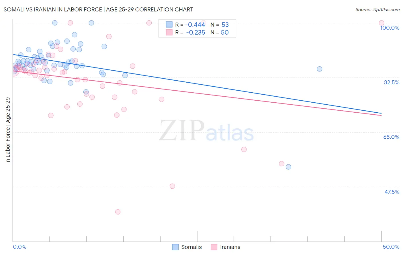 Somali vs Iranian In Labor Force | Age 25-29