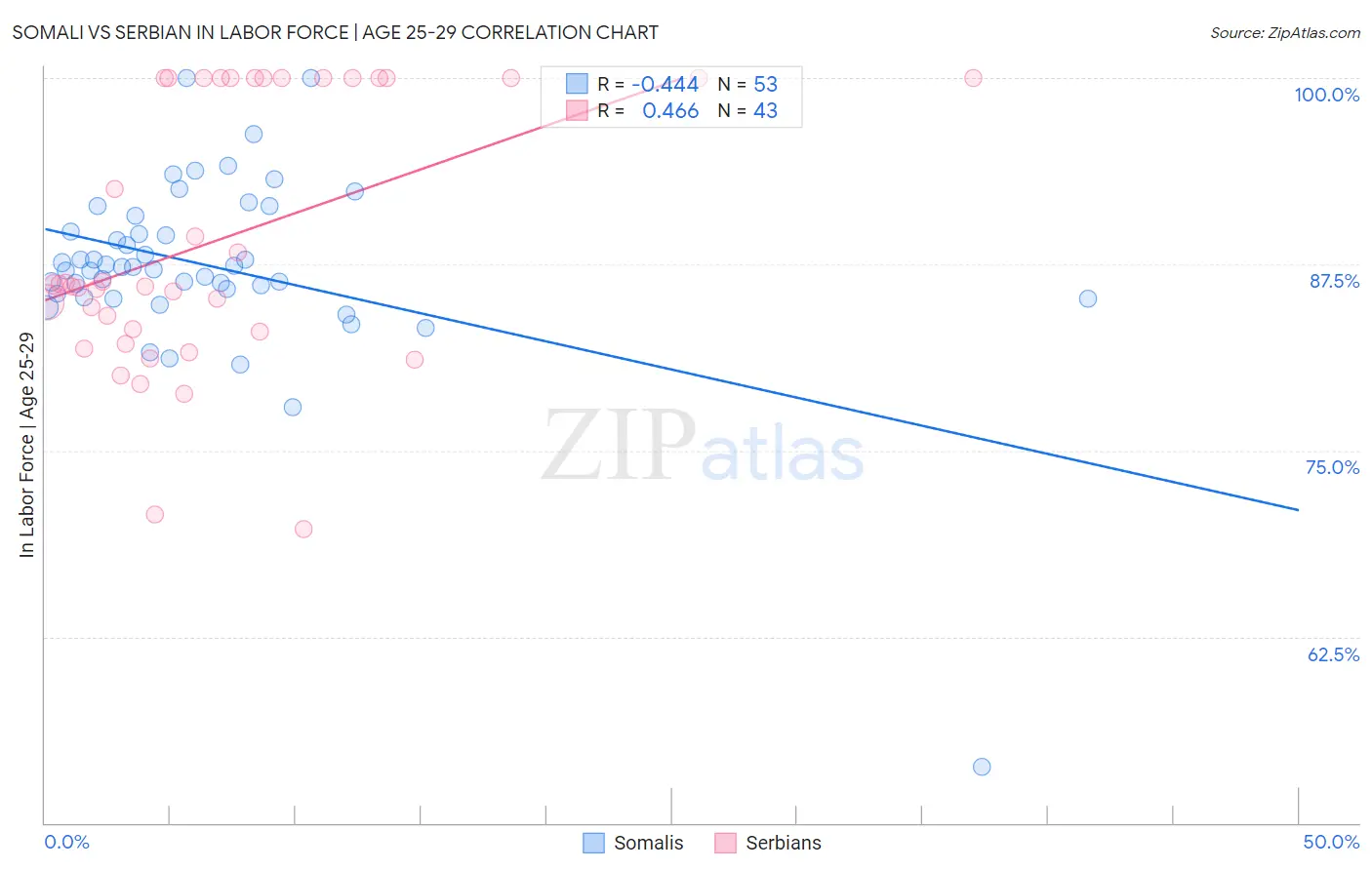 Somali vs Serbian In Labor Force | Age 25-29