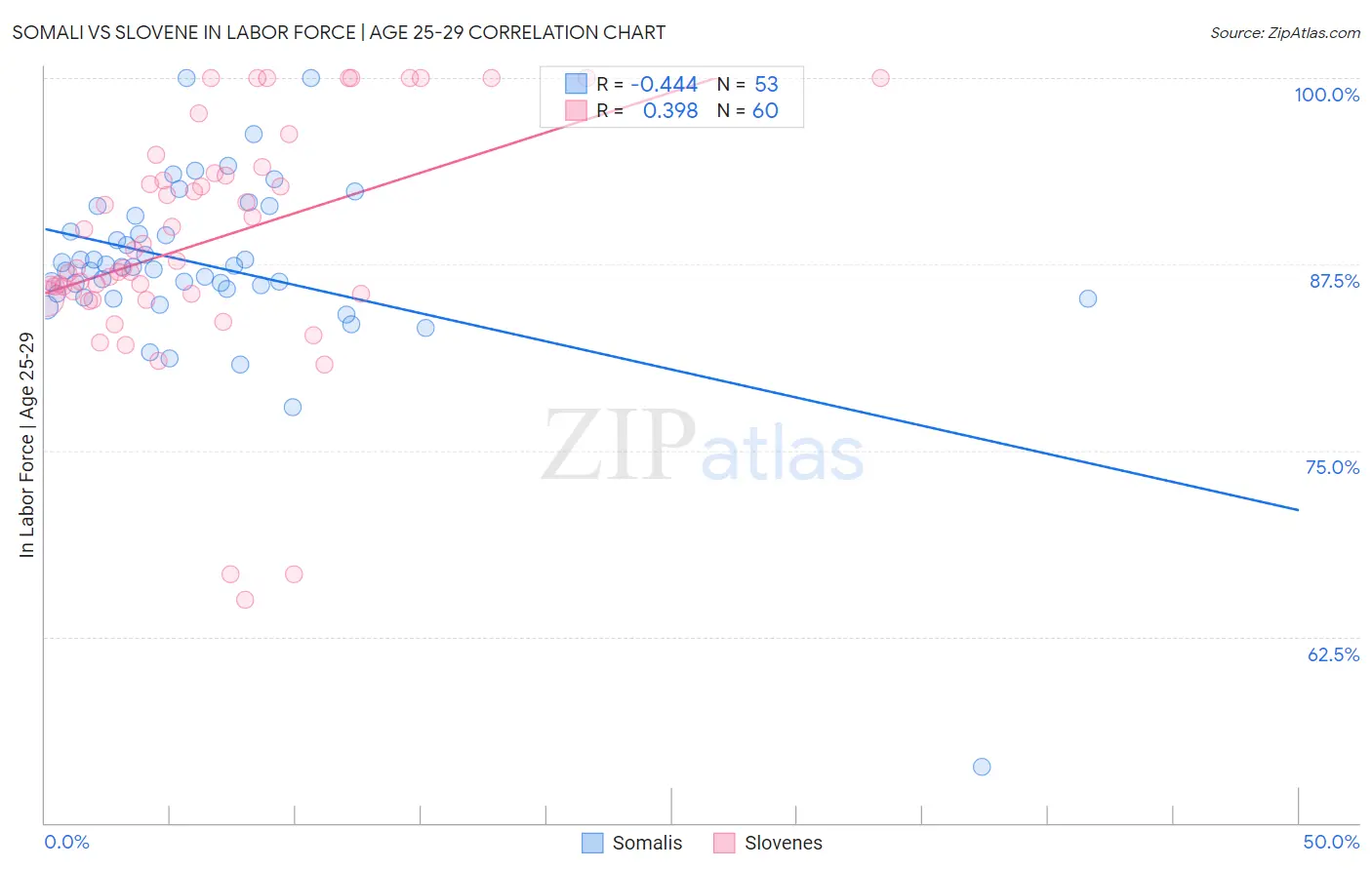 Somali vs Slovene In Labor Force | Age 25-29