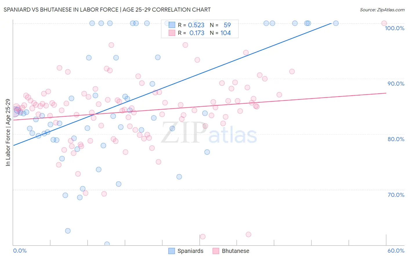 Spaniard vs Bhutanese In Labor Force | Age 25-29