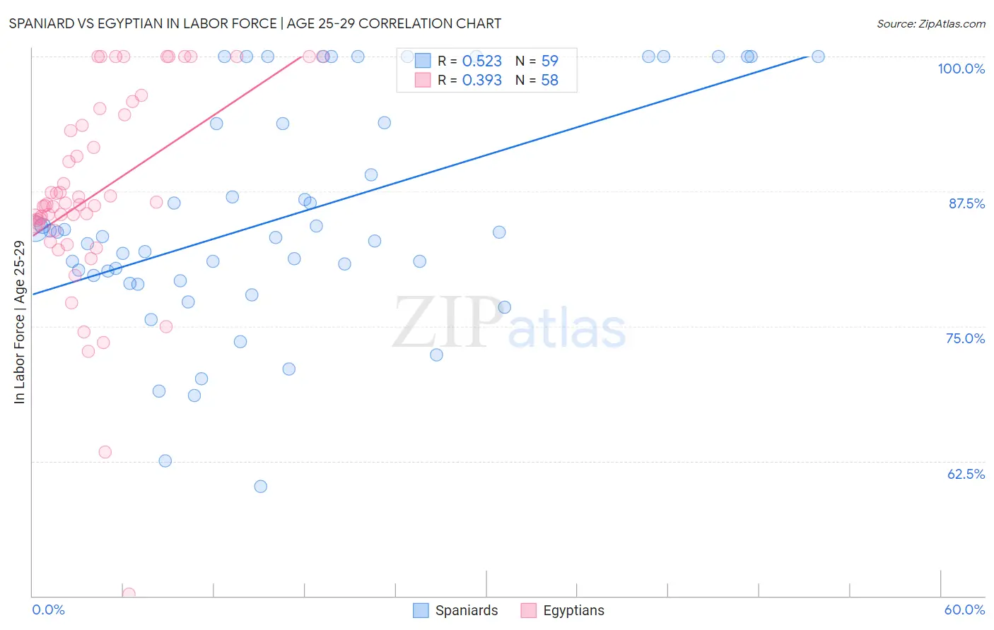 Spaniard vs Egyptian In Labor Force | Age 25-29