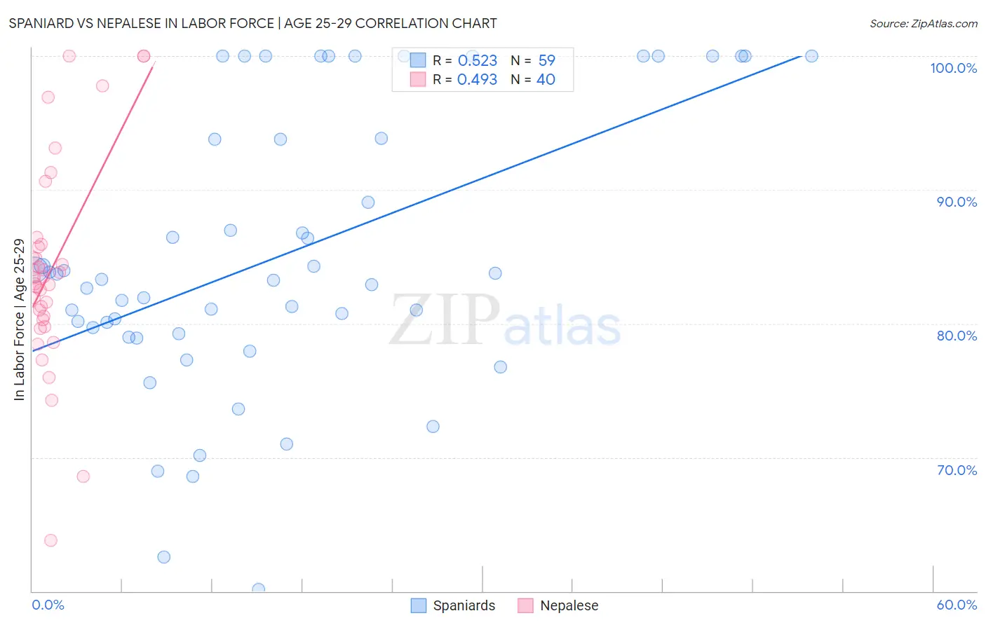 Spaniard vs Nepalese In Labor Force | Age 25-29