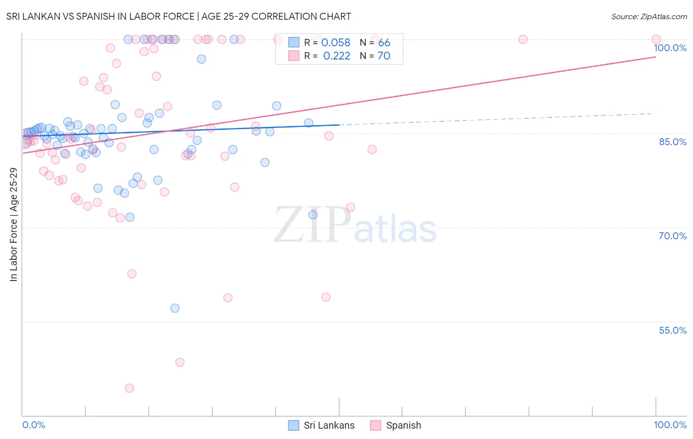 Sri Lankan vs Spanish In Labor Force | Age 25-29
