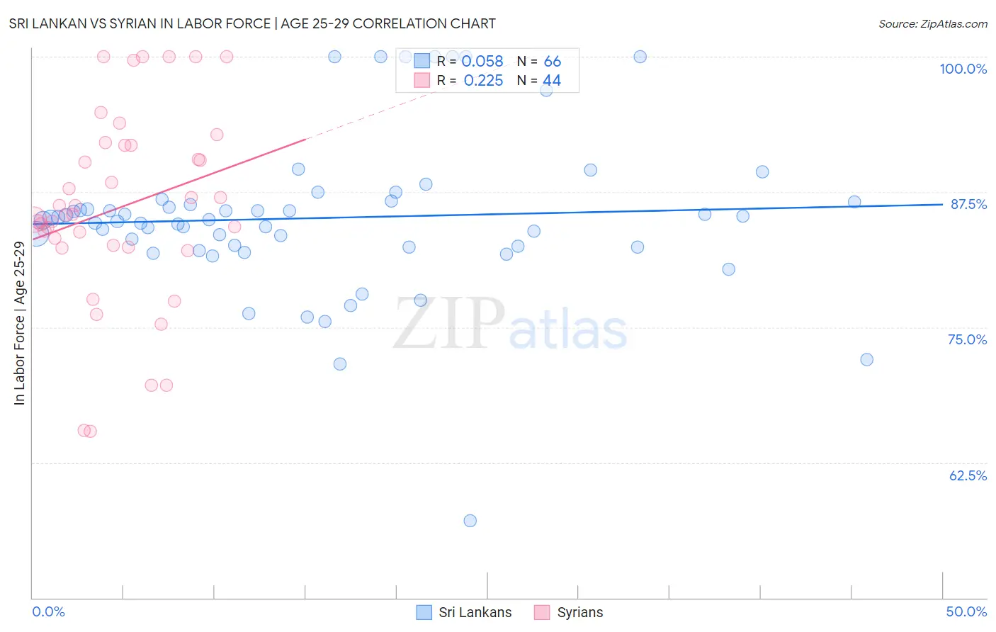 Sri Lankan vs Syrian In Labor Force | Age 25-29