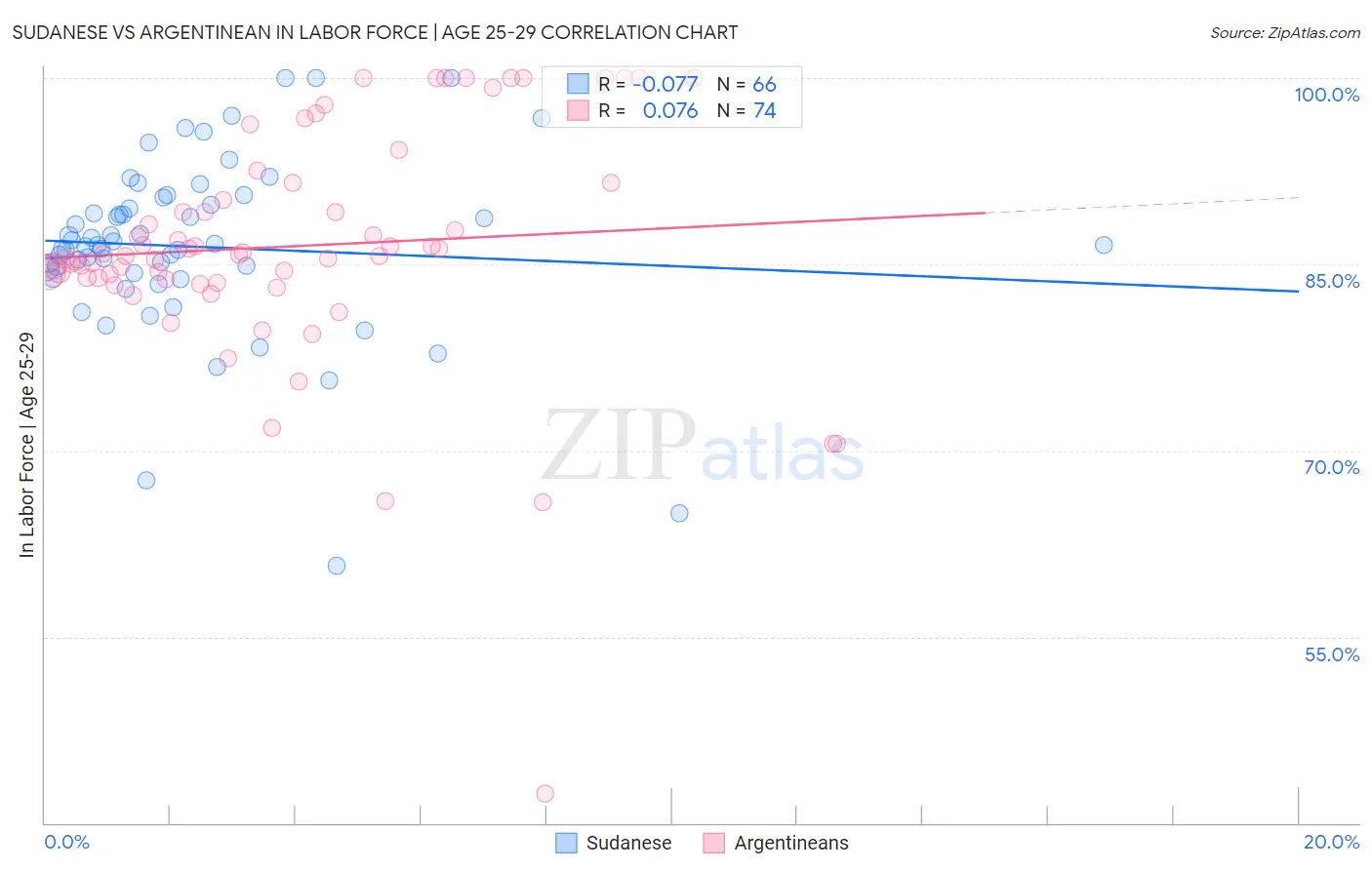 Sudanese vs Argentinean In Labor Force | Age 25-29