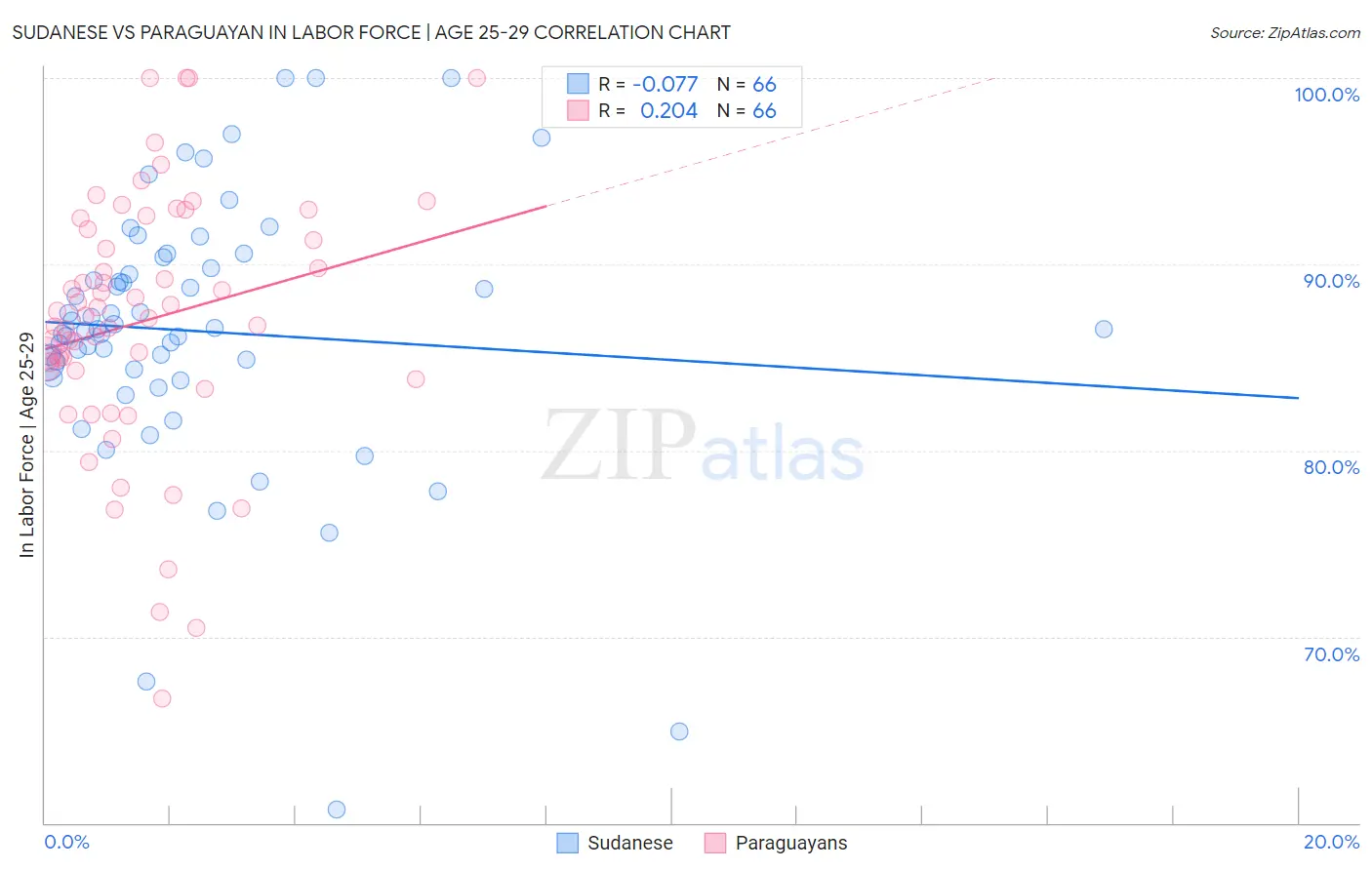 Sudanese vs Paraguayan In Labor Force | Age 25-29