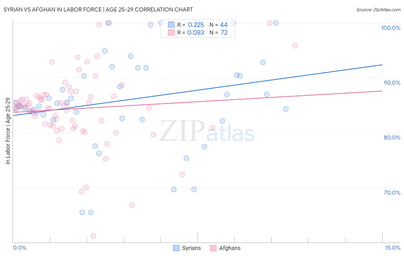 Syrian vs Afghan In Labor Force | Age 25-29
