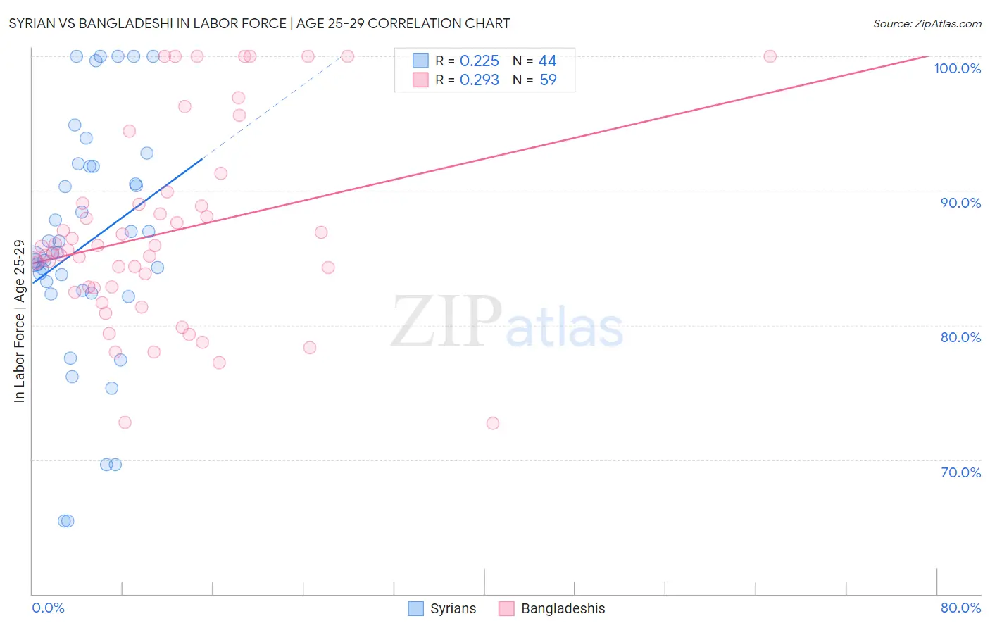 Syrian vs Bangladeshi In Labor Force | Age 25-29