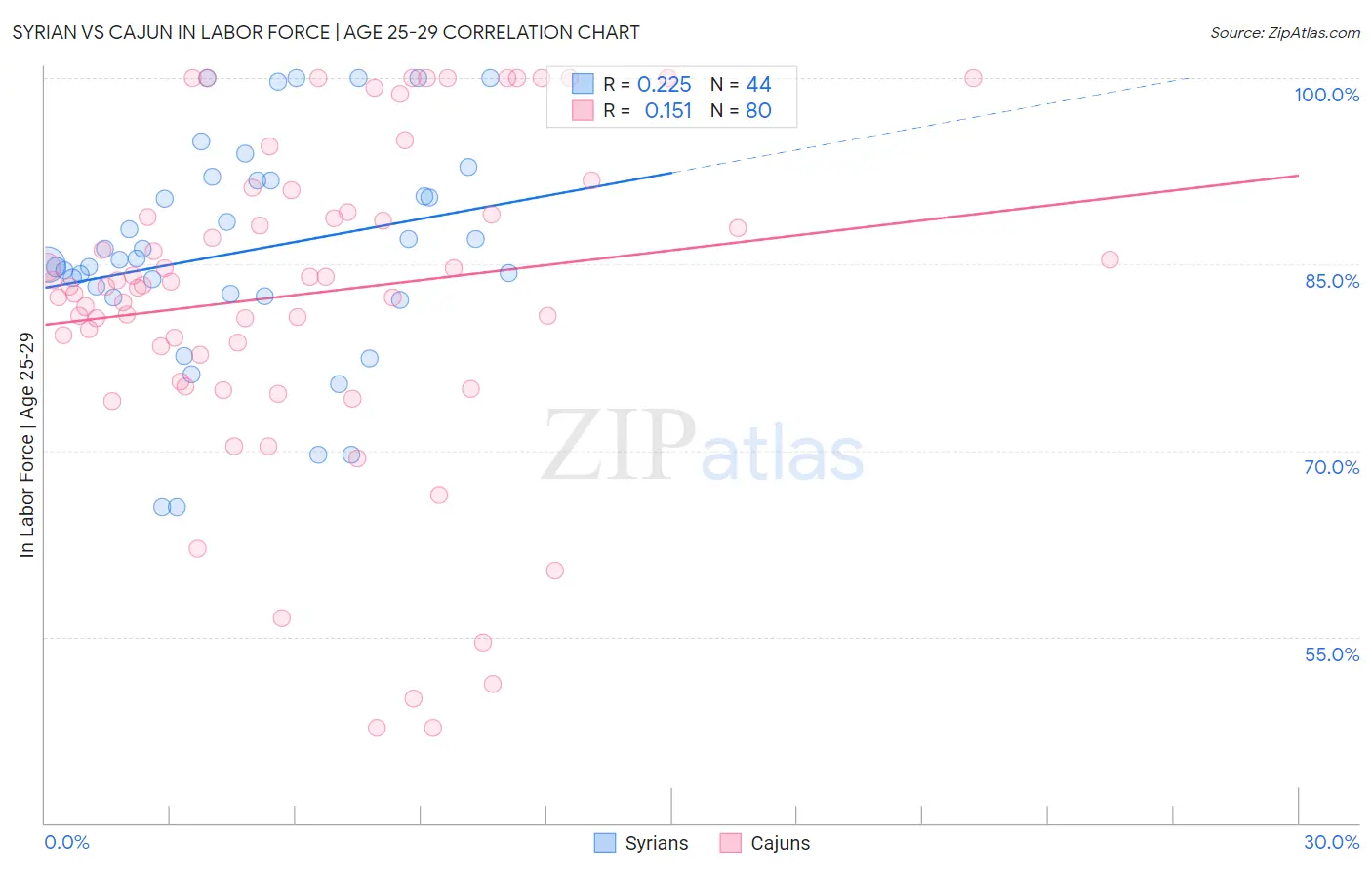 Syrian vs Cajun In Labor Force | Age 25-29