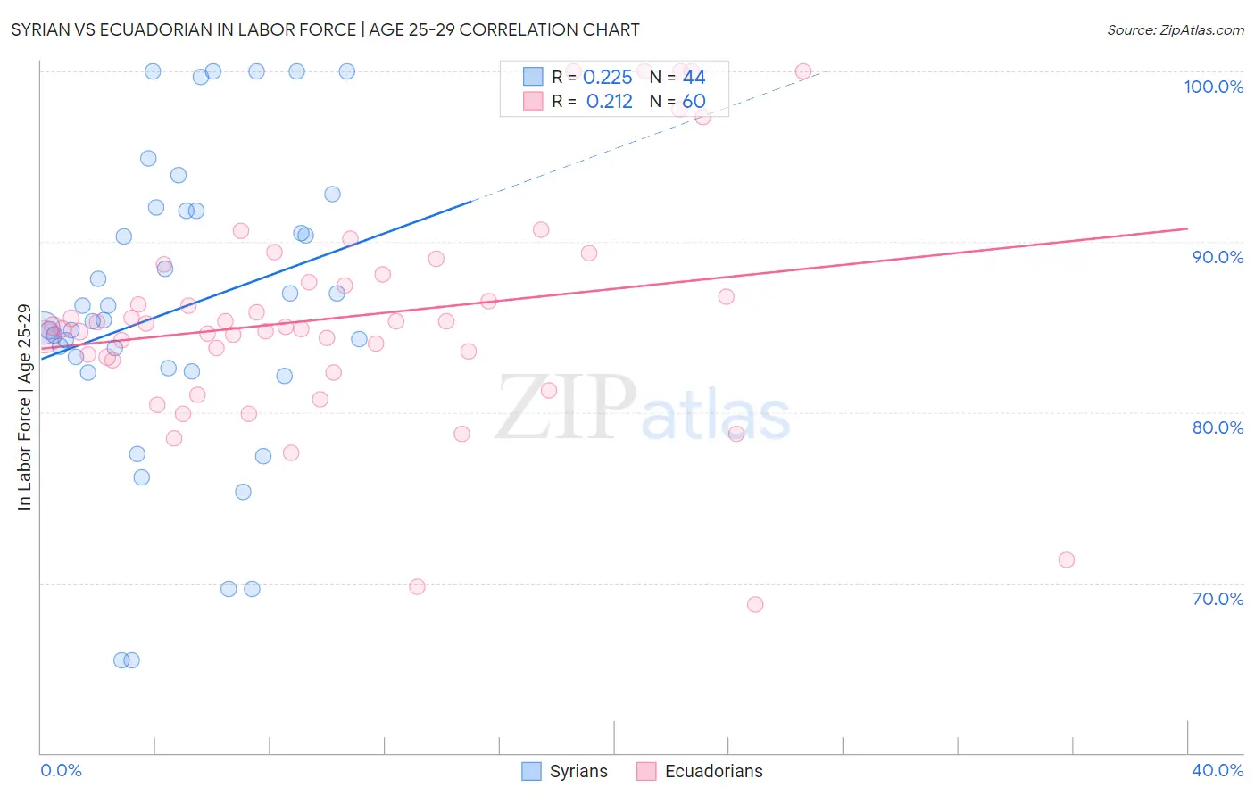 Syrian vs Ecuadorian In Labor Force | Age 25-29