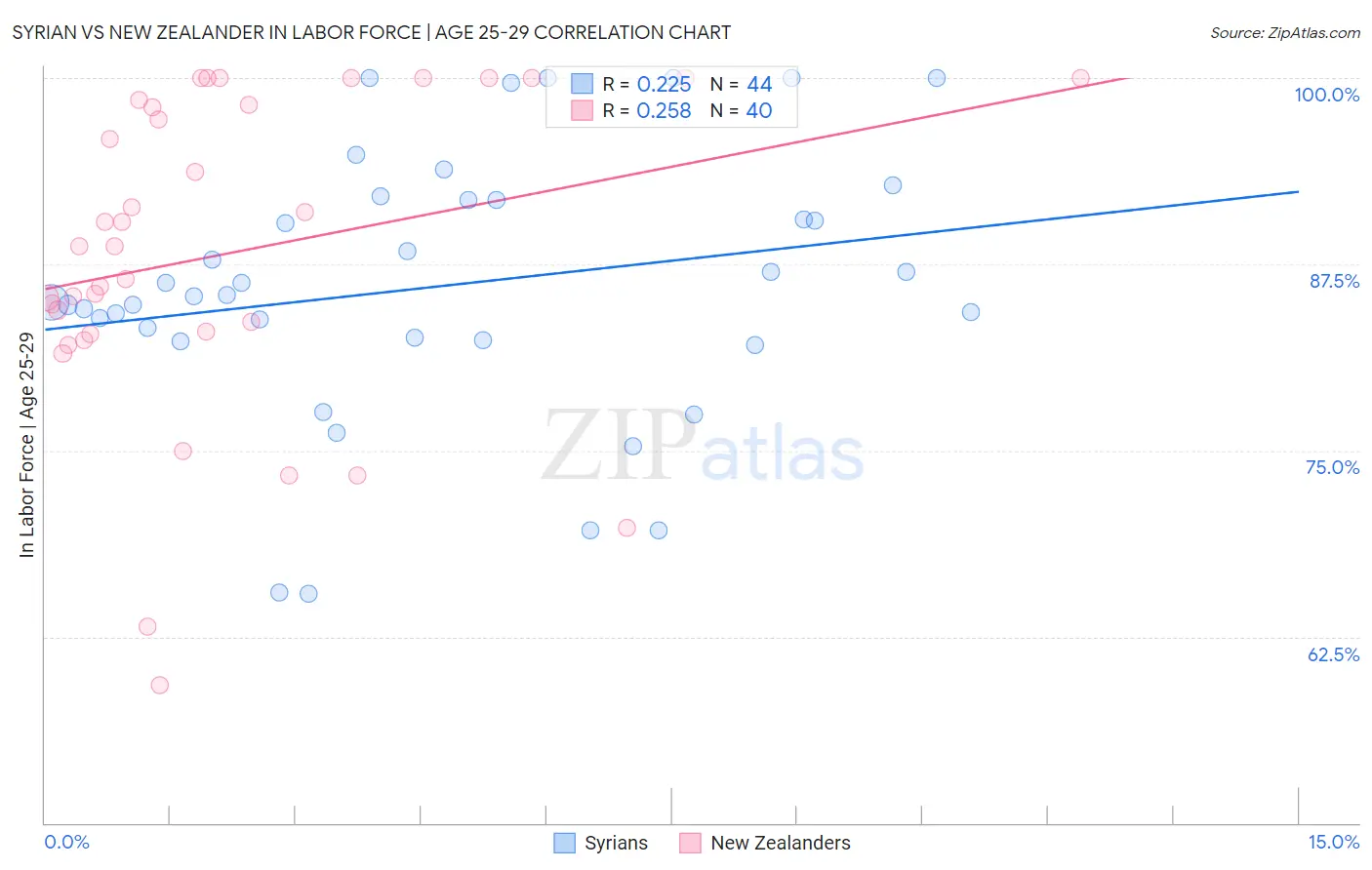 Syrian vs New Zealander In Labor Force | Age 25-29