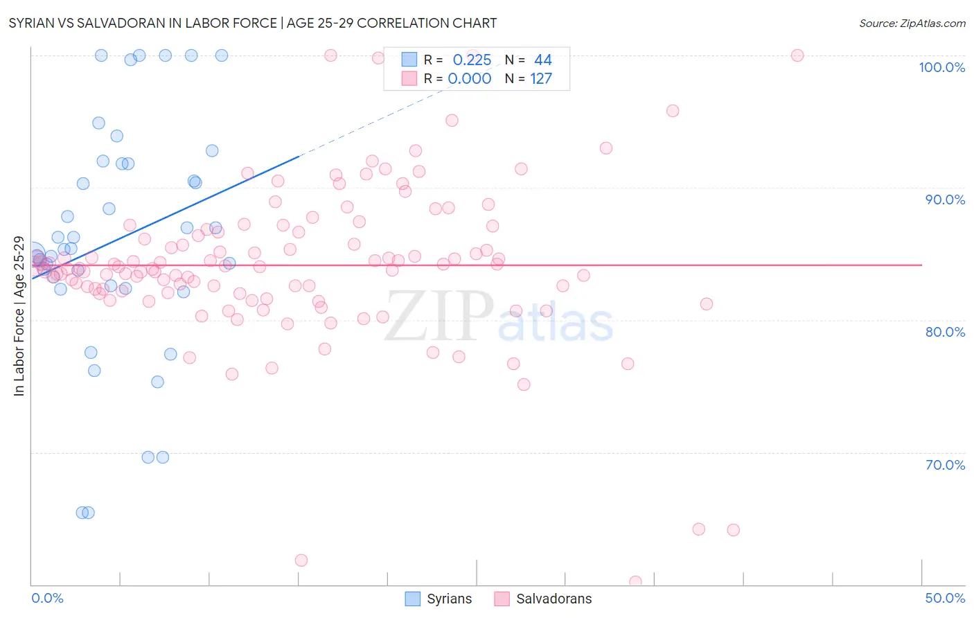 Syrian vs Salvadoran In Labor Force | Age 25-29