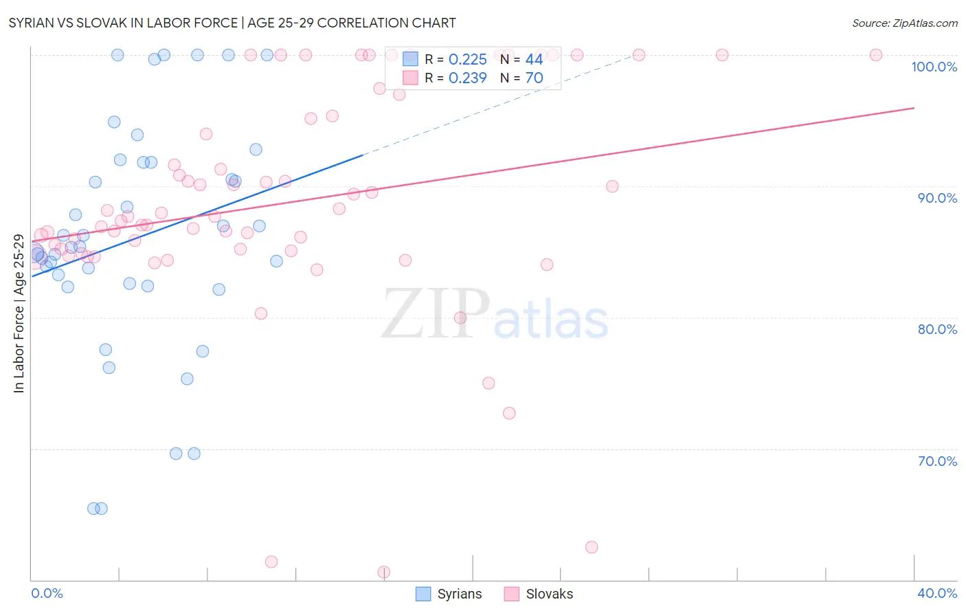 Syrian vs Slovak In Labor Force | Age 25-29