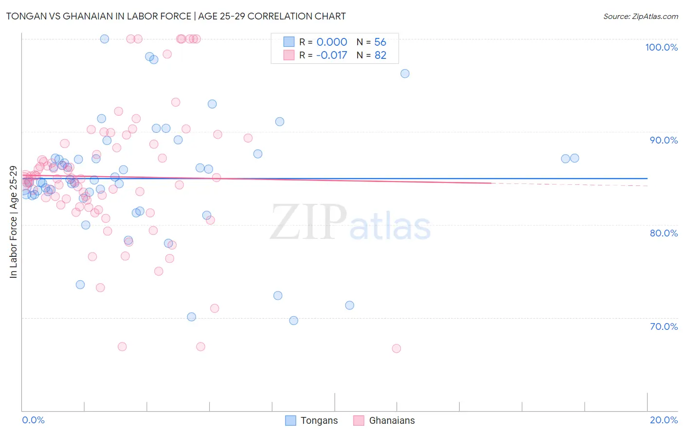 Tongan vs Ghanaian In Labor Force | Age 25-29