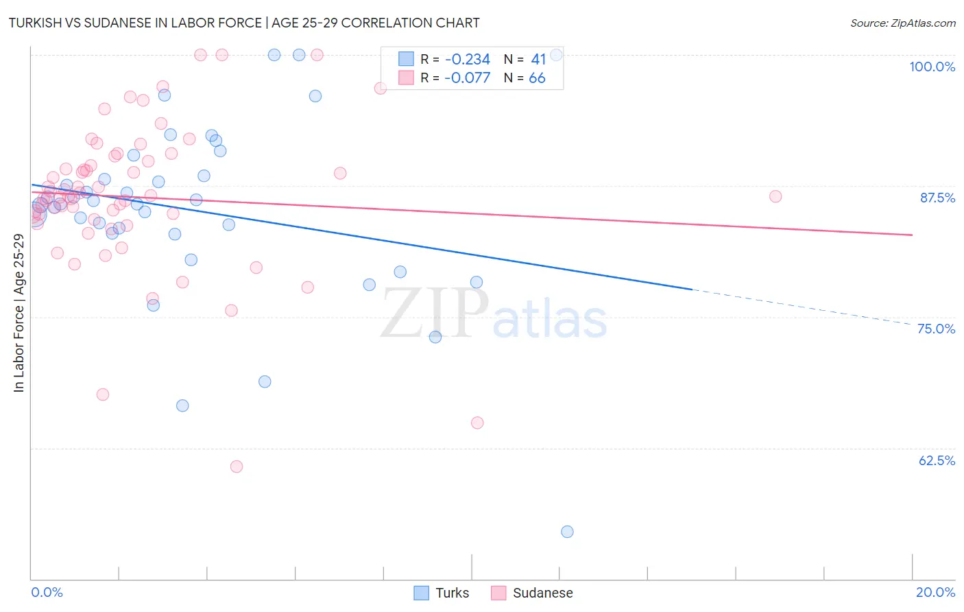 Turkish vs Sudanese In Labor Force | Age 25-29