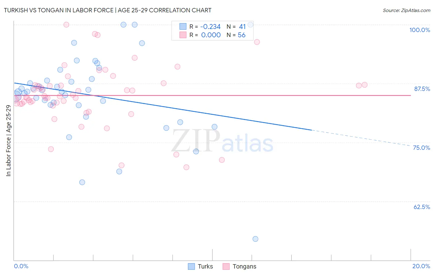 Turkish vs Tongan In Labor Force | Age 25-29