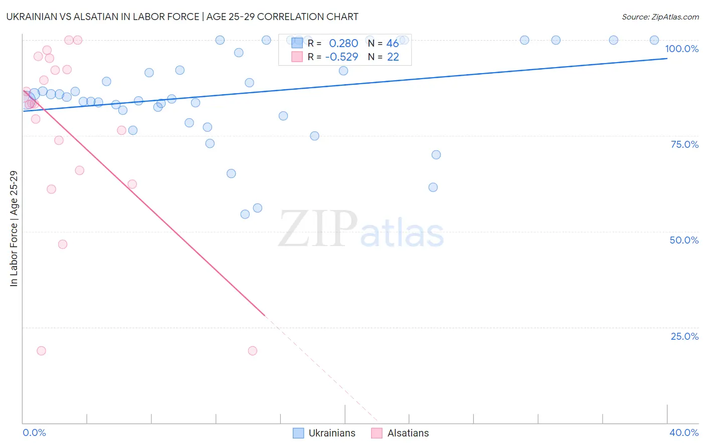 Ukrainian vs Alsatian In Labor Force | Age 25-29