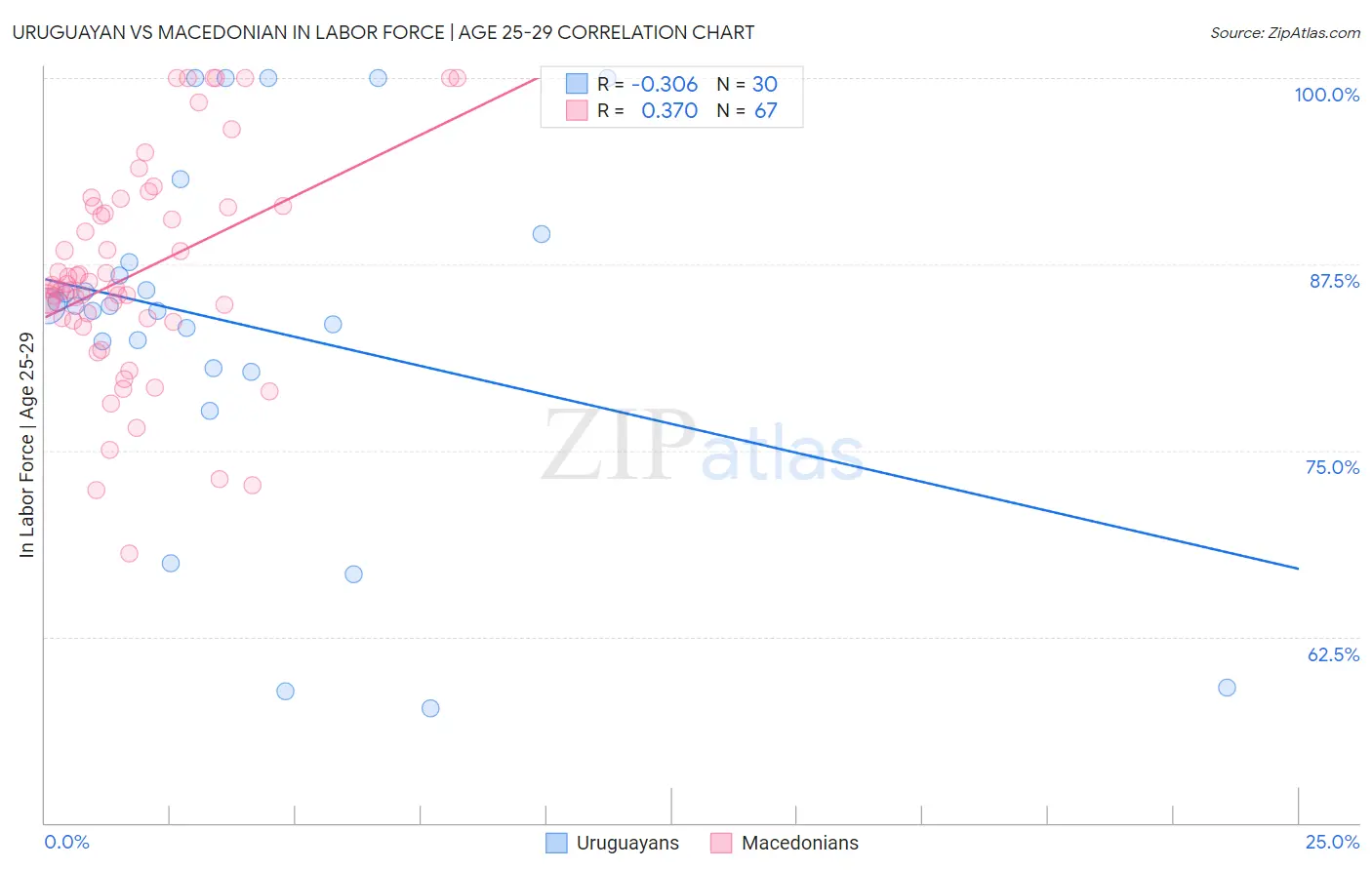 Uruguayan vs Macedonian In Labor Force | Age 25-29