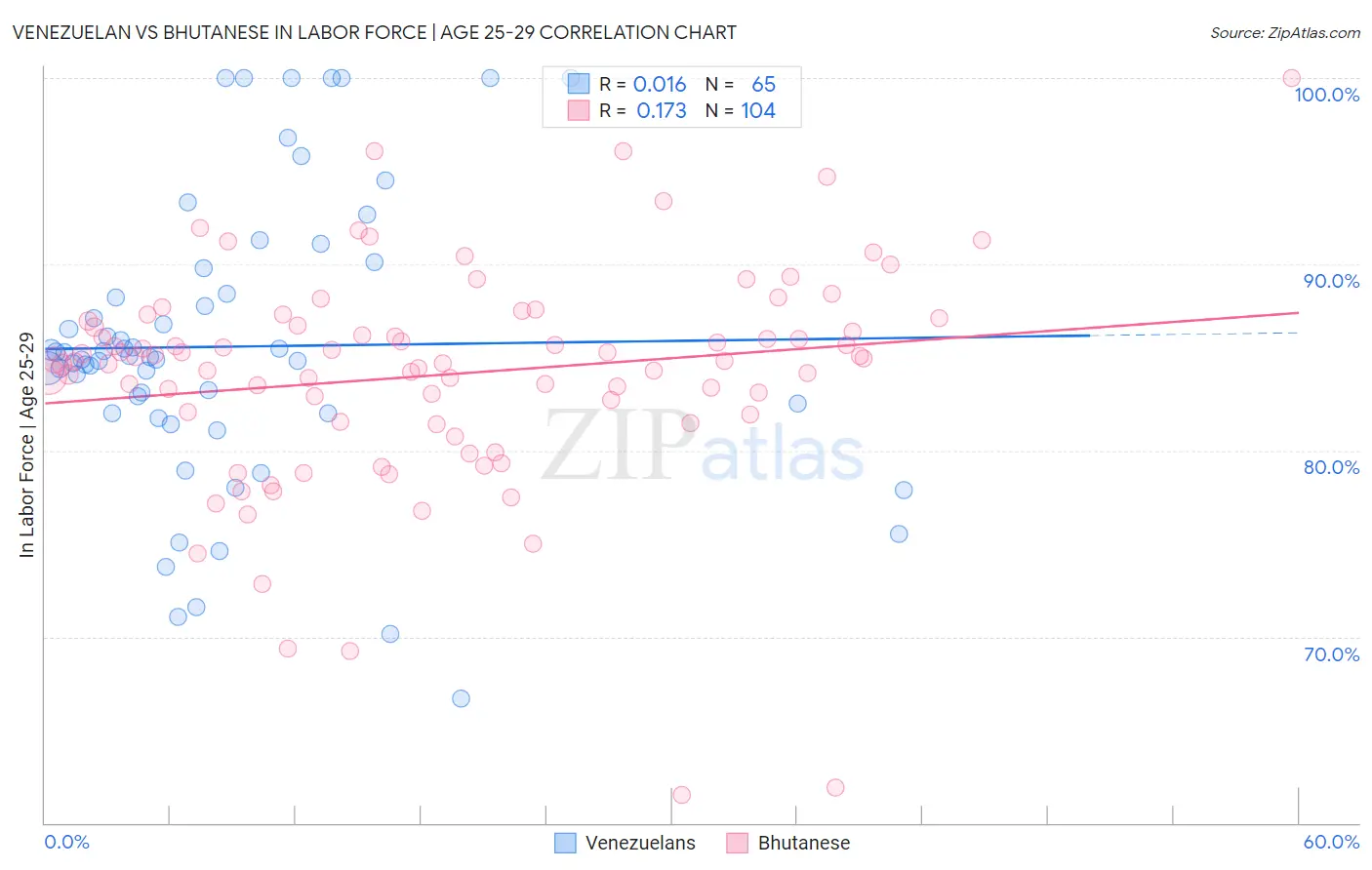 Venezuelan vs Bhutanese In Labor Force | Age 25-29