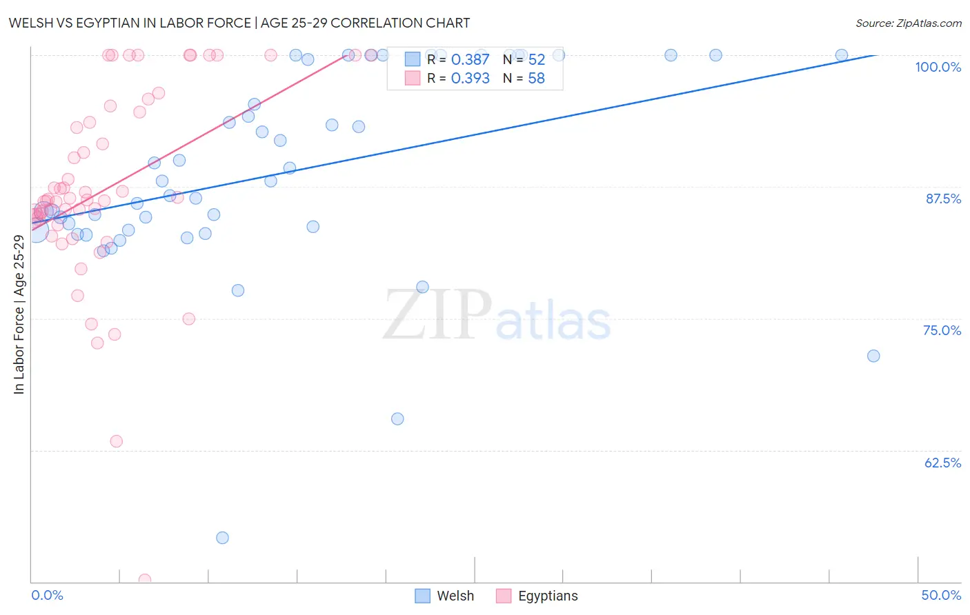 Welsh vs Egyptian In Labor Force | Age 25-29