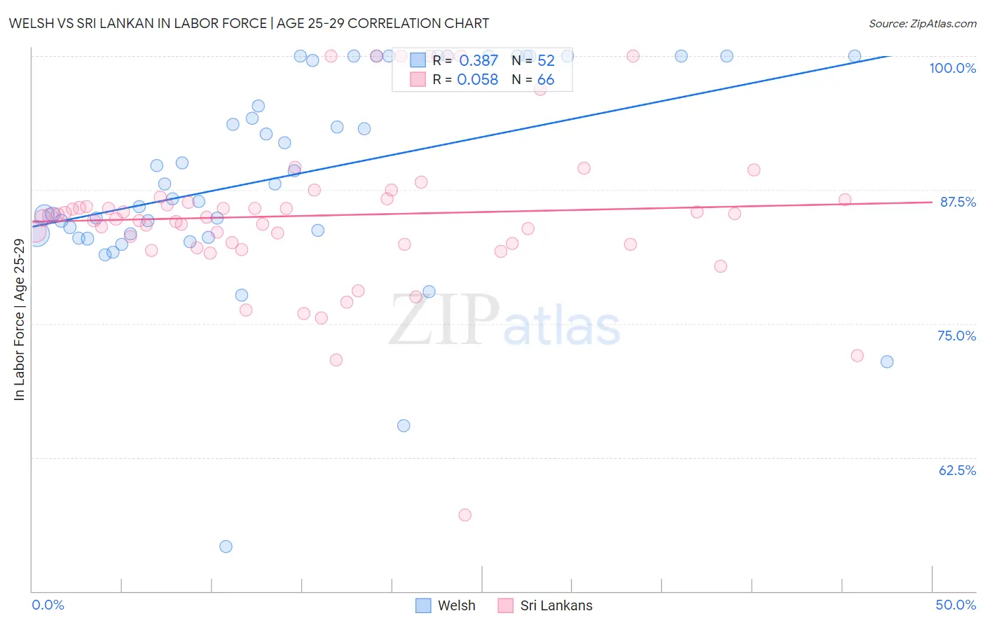 Welsh vs Sri Lankan In Labor Force | Age 25-29