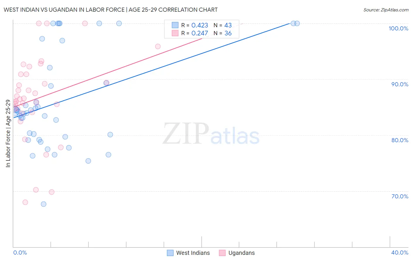 West Indian vs Ugandan In Labor Force | Age 25-29